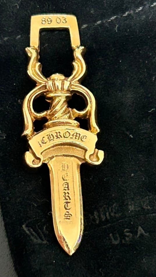 CHROME HEARTS クロムハーツ 22k ダガー ペンダント チャーム
