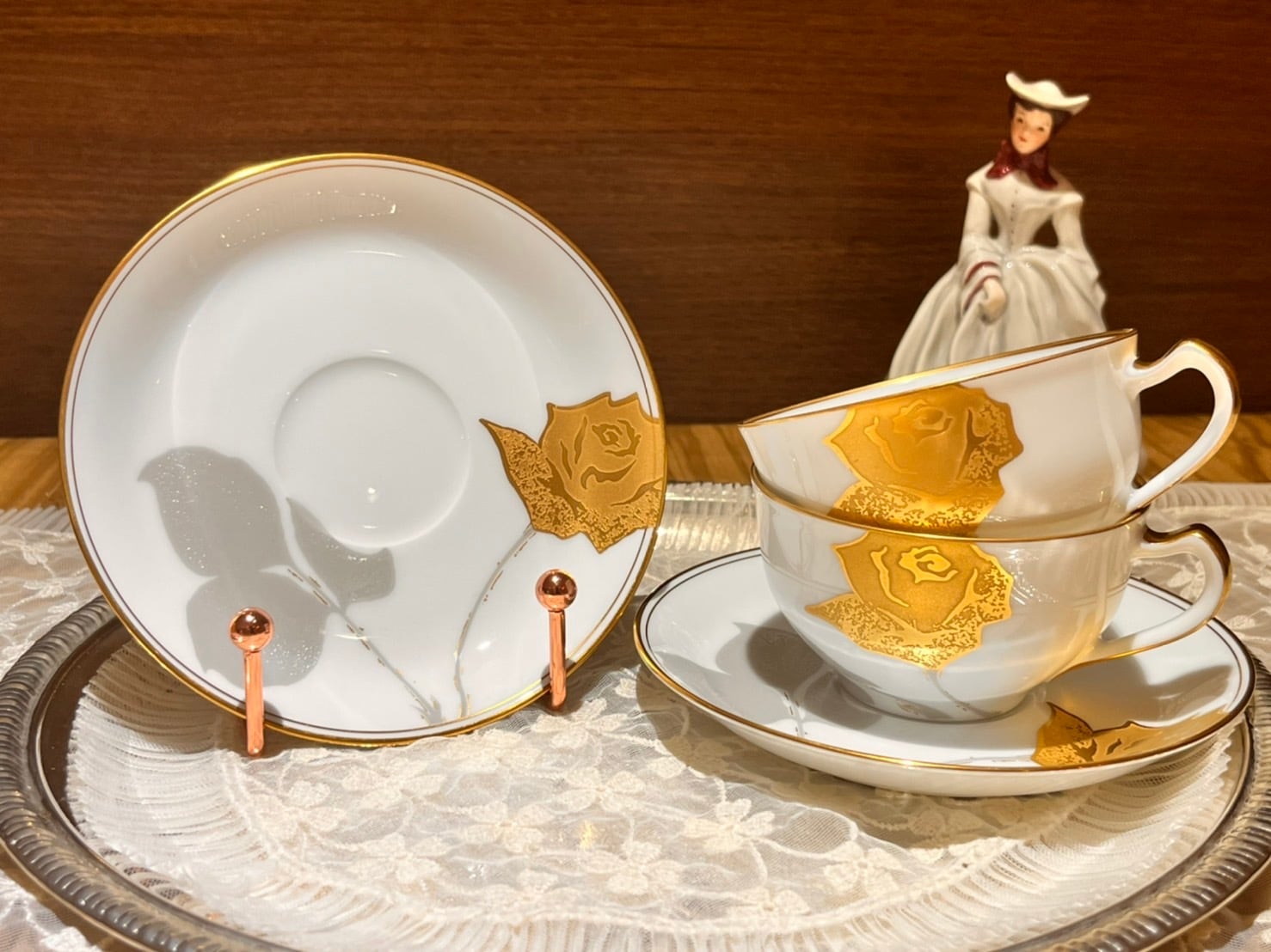 大倉陶園 カトレア18ピース ティーセット トリオ6セット 大倉陶園