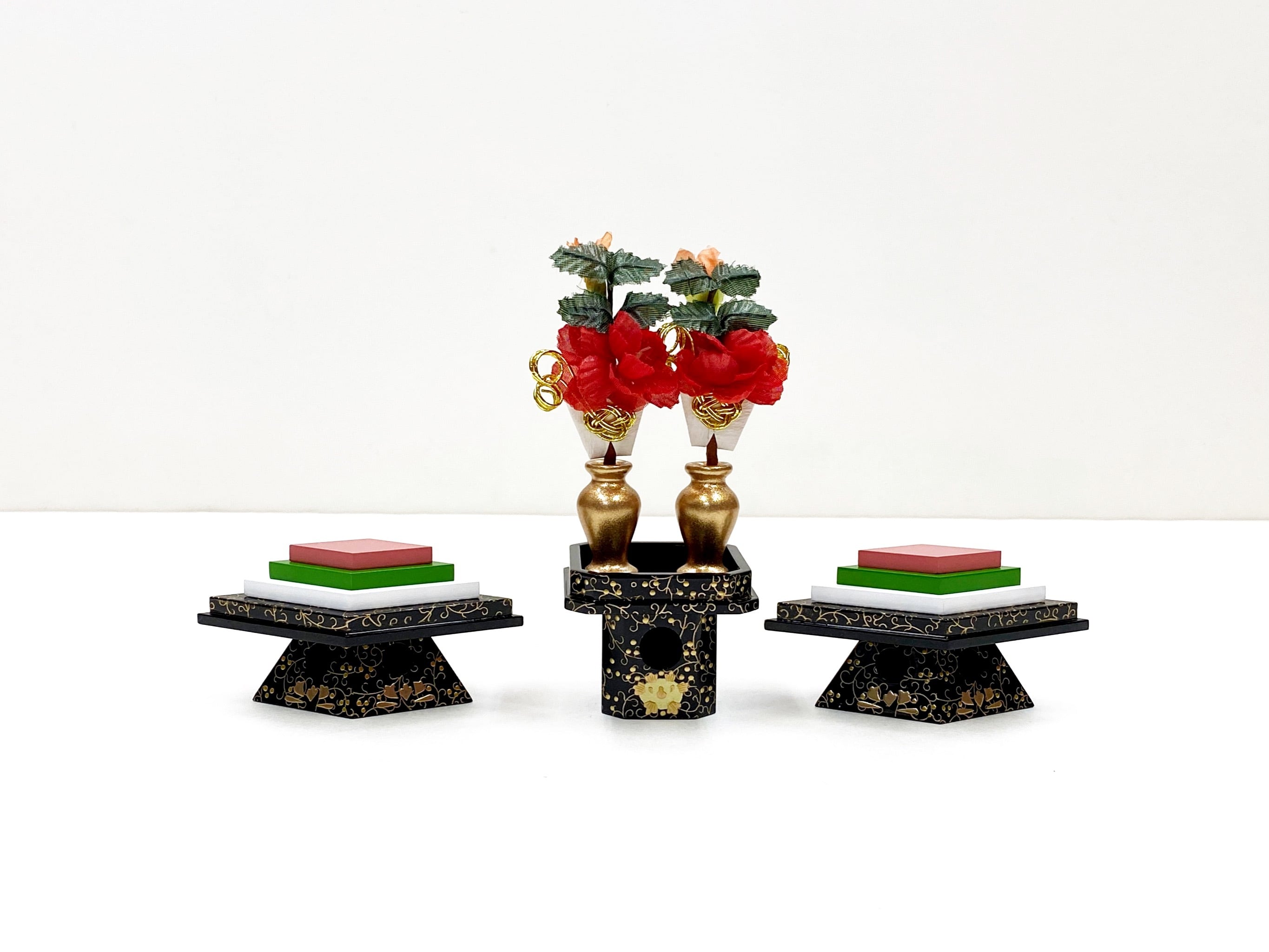 20号 菱三宝 本金 唐草牡丹 2点セット (木製品) 雛道具 | 山本人形本店