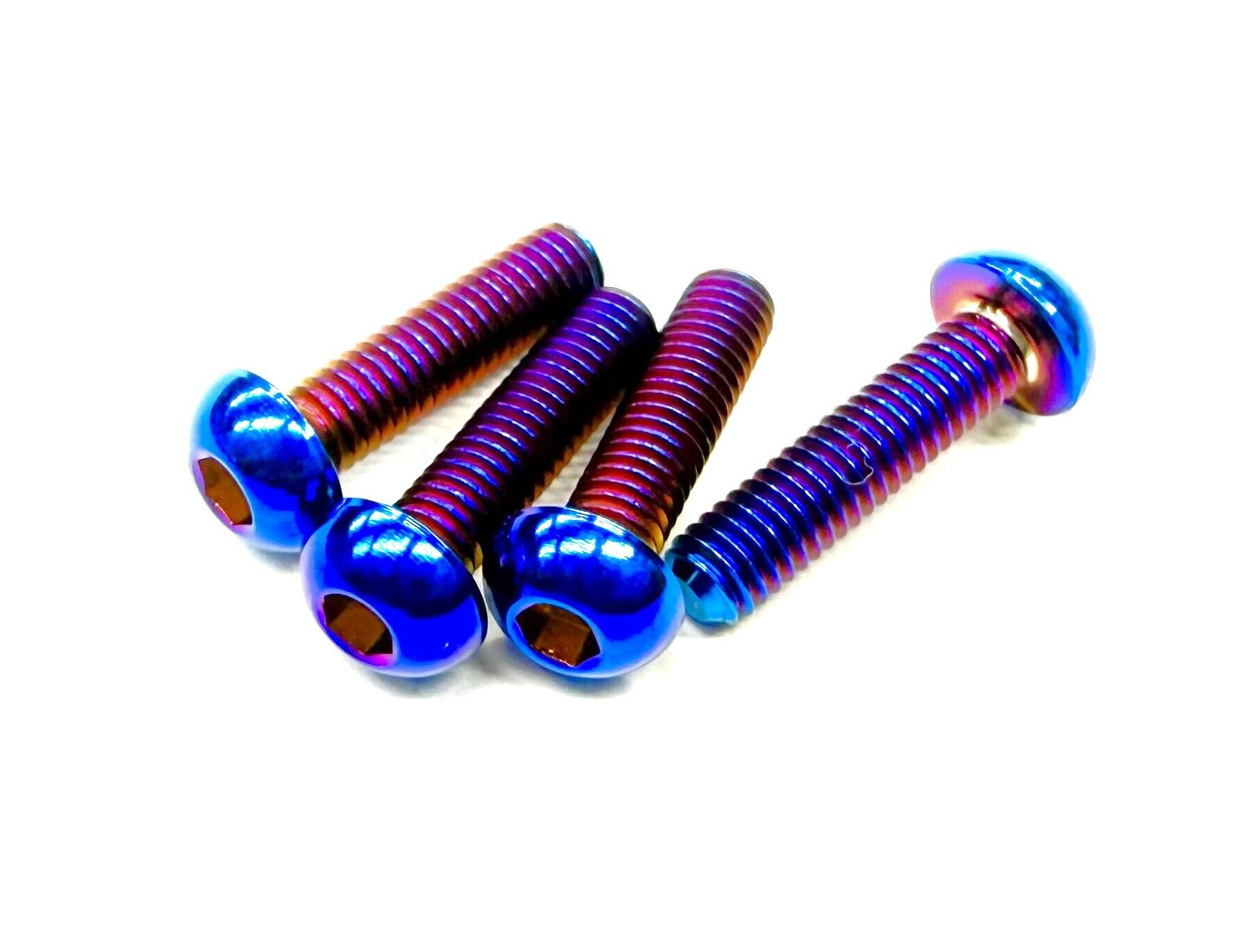 RC926】64チタン【焼き色付き】ボタンヘッドスクリュー M3×6mm (4個