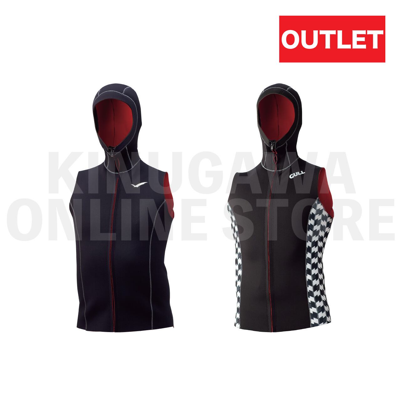 アウトレット品！2022】2mm×3mm FIRフードベストメンズ GULL ガル