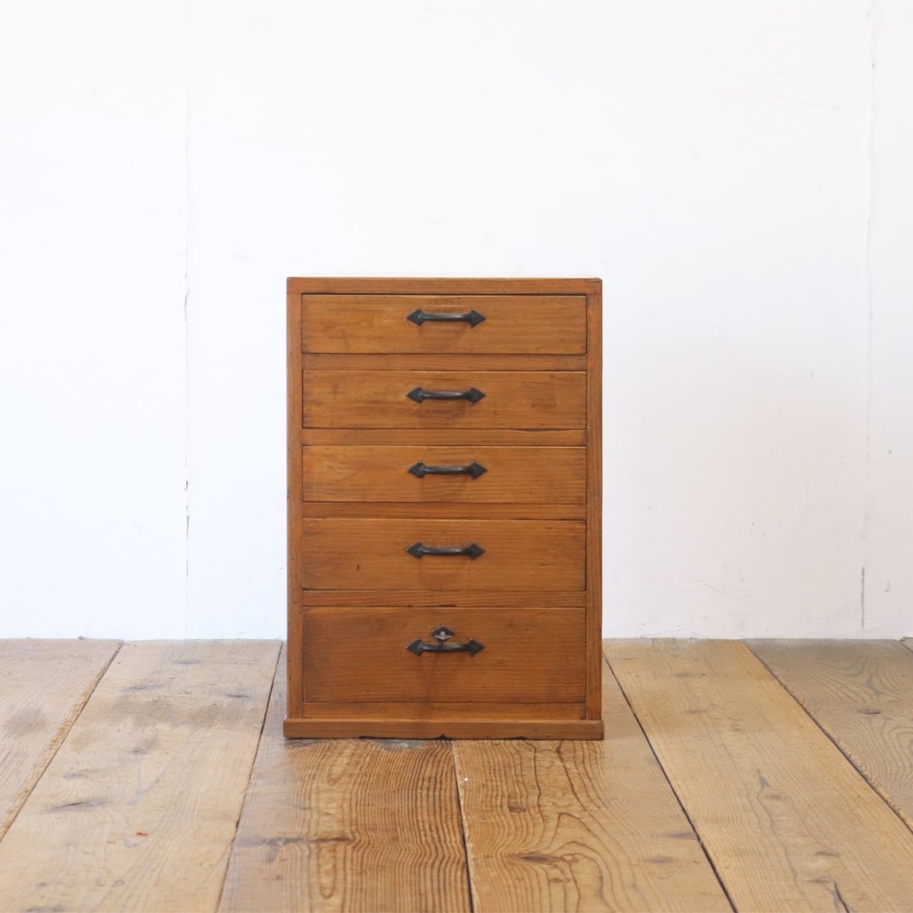 レトロ 卓上 大きめ 小引き出し 抽斗 5杯 収納 小物入れ レターケース