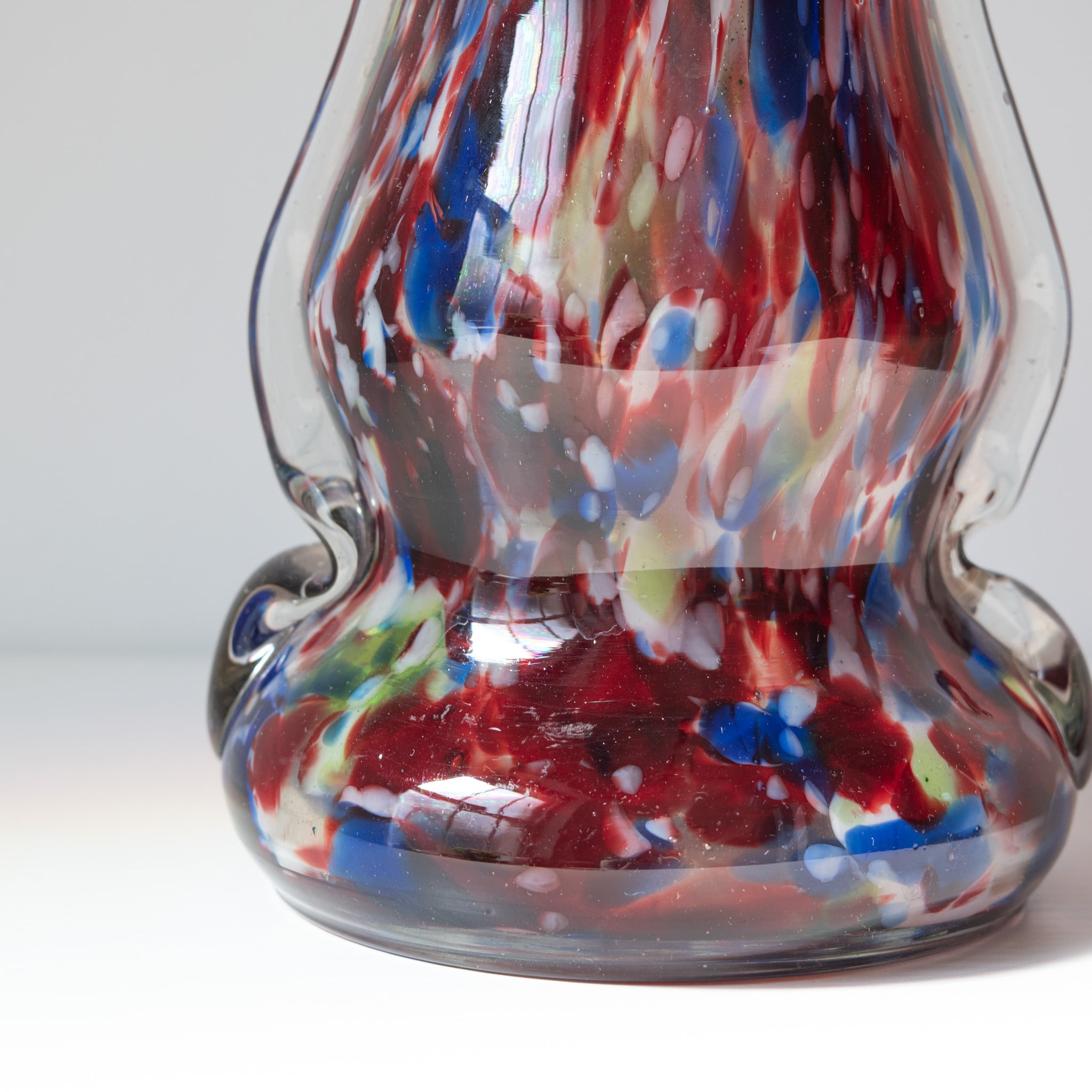 イタリアムラーノガラスの手吹花瓶【ITALY,ヴェネチアガラス】送料無料