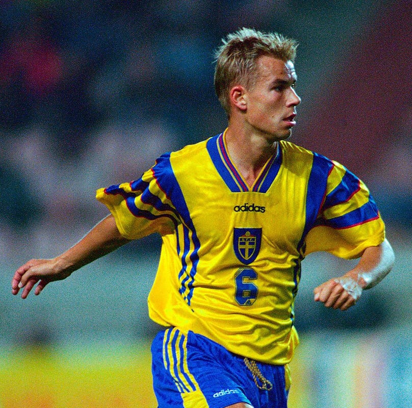 スウェーデン代表 1996 adidas ホーム半袖 ユニフォーム（インポートL