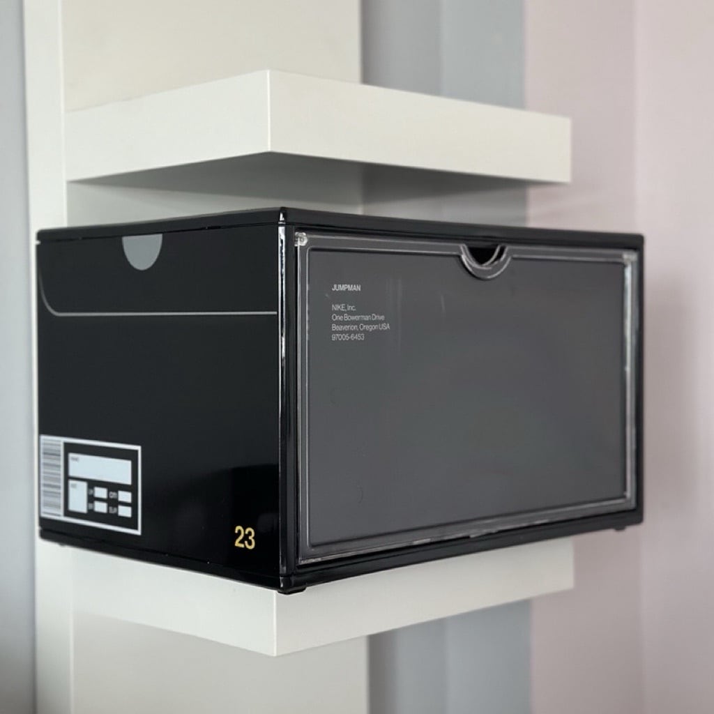 海外限定) JORDAN ジョーダンシューズケース ブラック クリア 透明