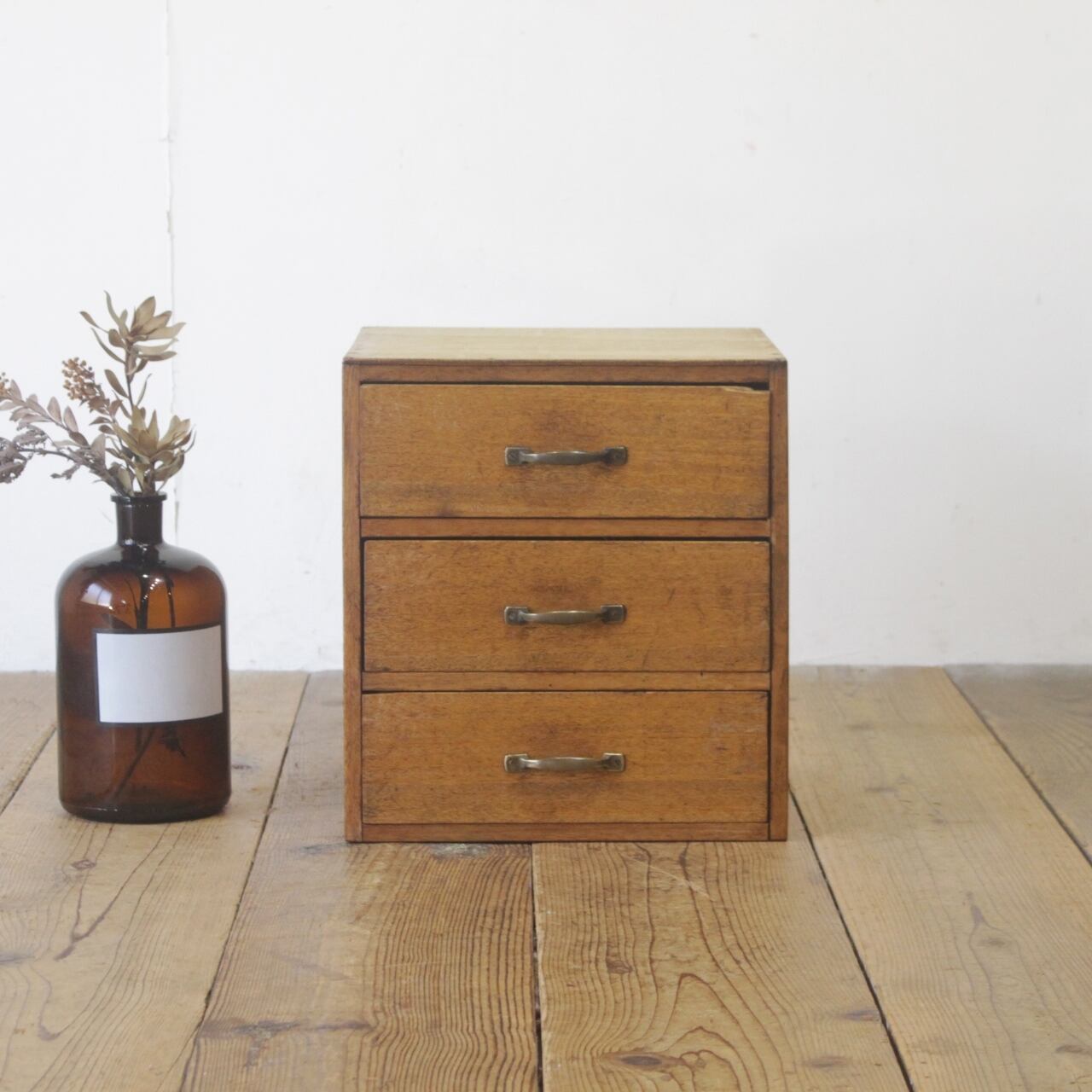 木製7段 小引き出し アンティーク 昭和レトロ - 昭和レトロ