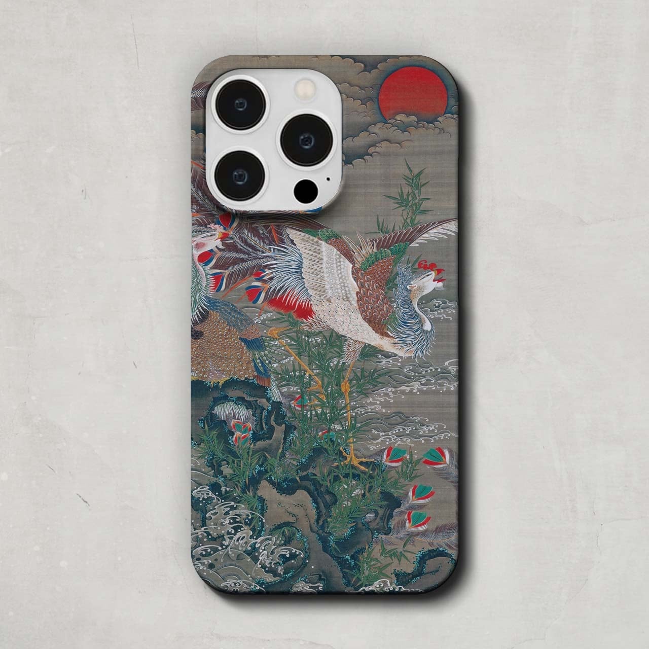 スマホケース / 伊藤 若冲「旭日鳳凰図 (1755)」 iPhone 全機種対応 14