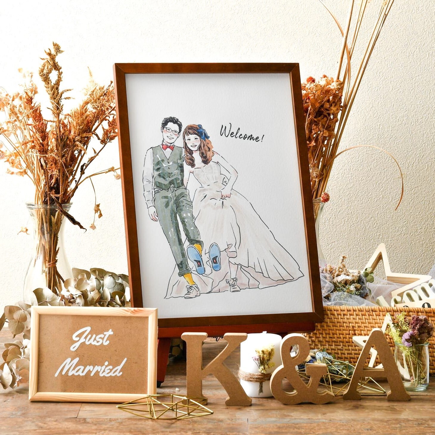 デジタル似顔絵 ウェルカムボード | BAKU WORKSHOP