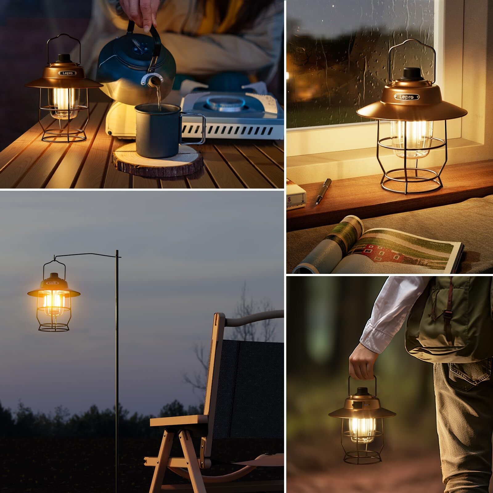 Lepro ランタン USB充電式 レトロ LEDランタン おしゃれ キャンプ