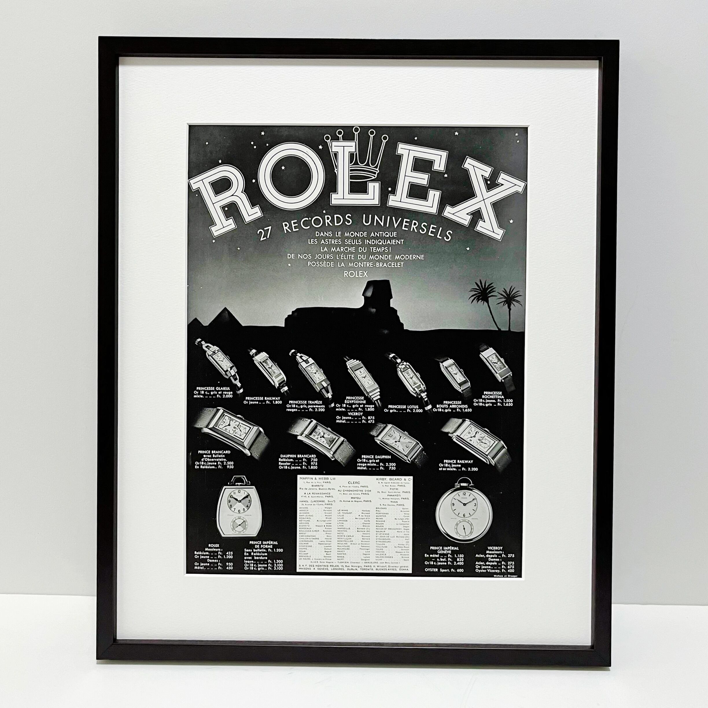 1936 広告＞Rolex ロレックス ポスター ヴィンテージ アートポスター