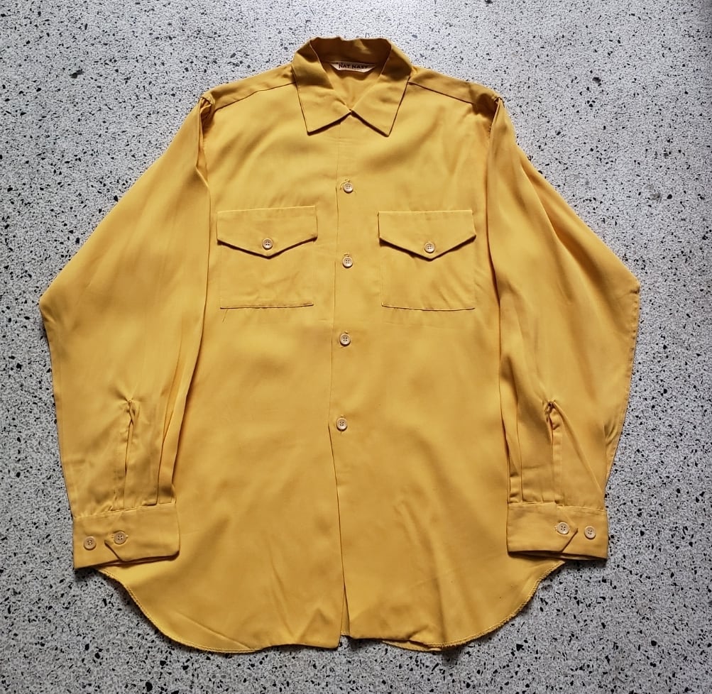 60s Nat Nast フリーメイソン 長袖ボーリングシャツ シュライナー