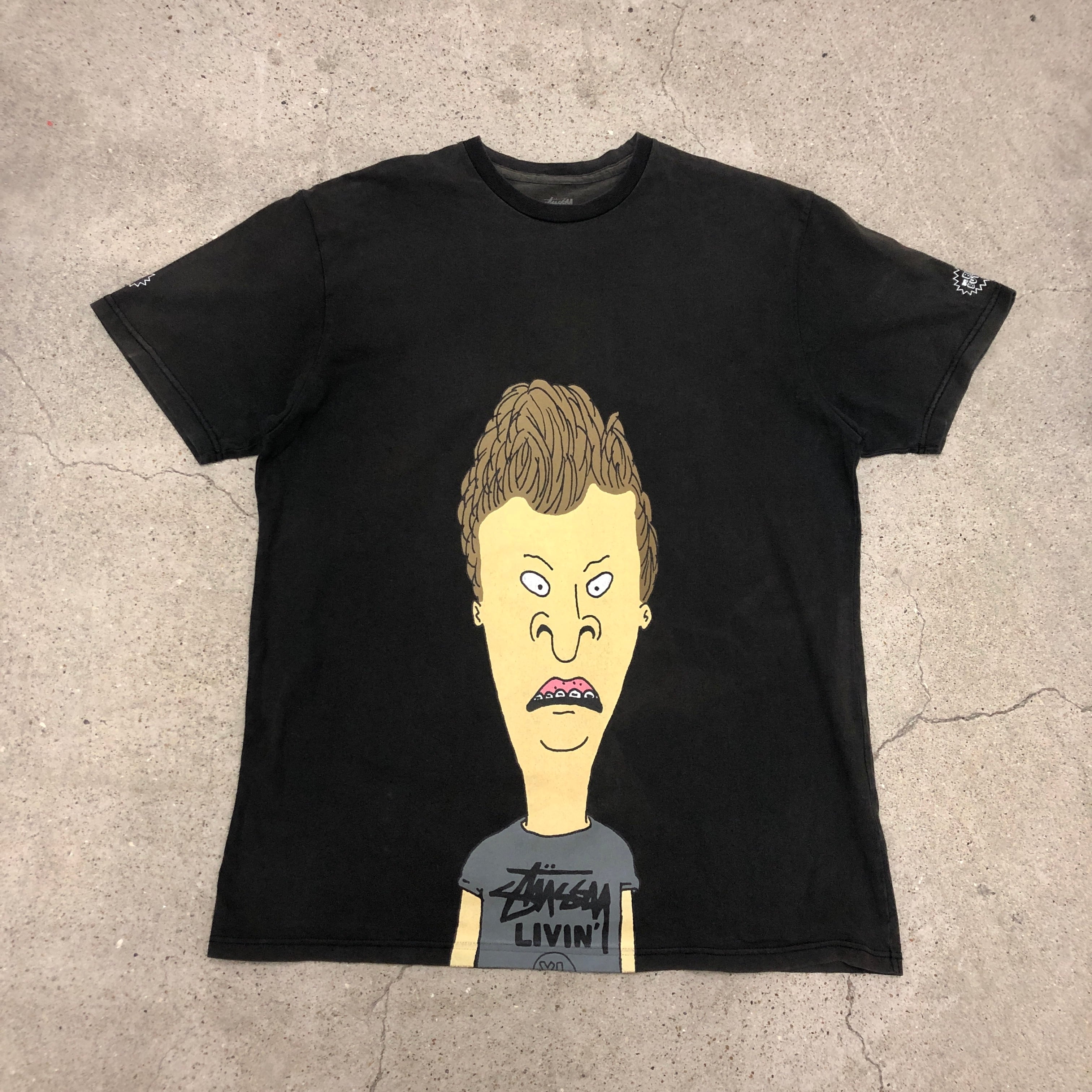 STUSSY × BEAVIS BUTT-HEAD/Character print Tee/XL/キャラクター