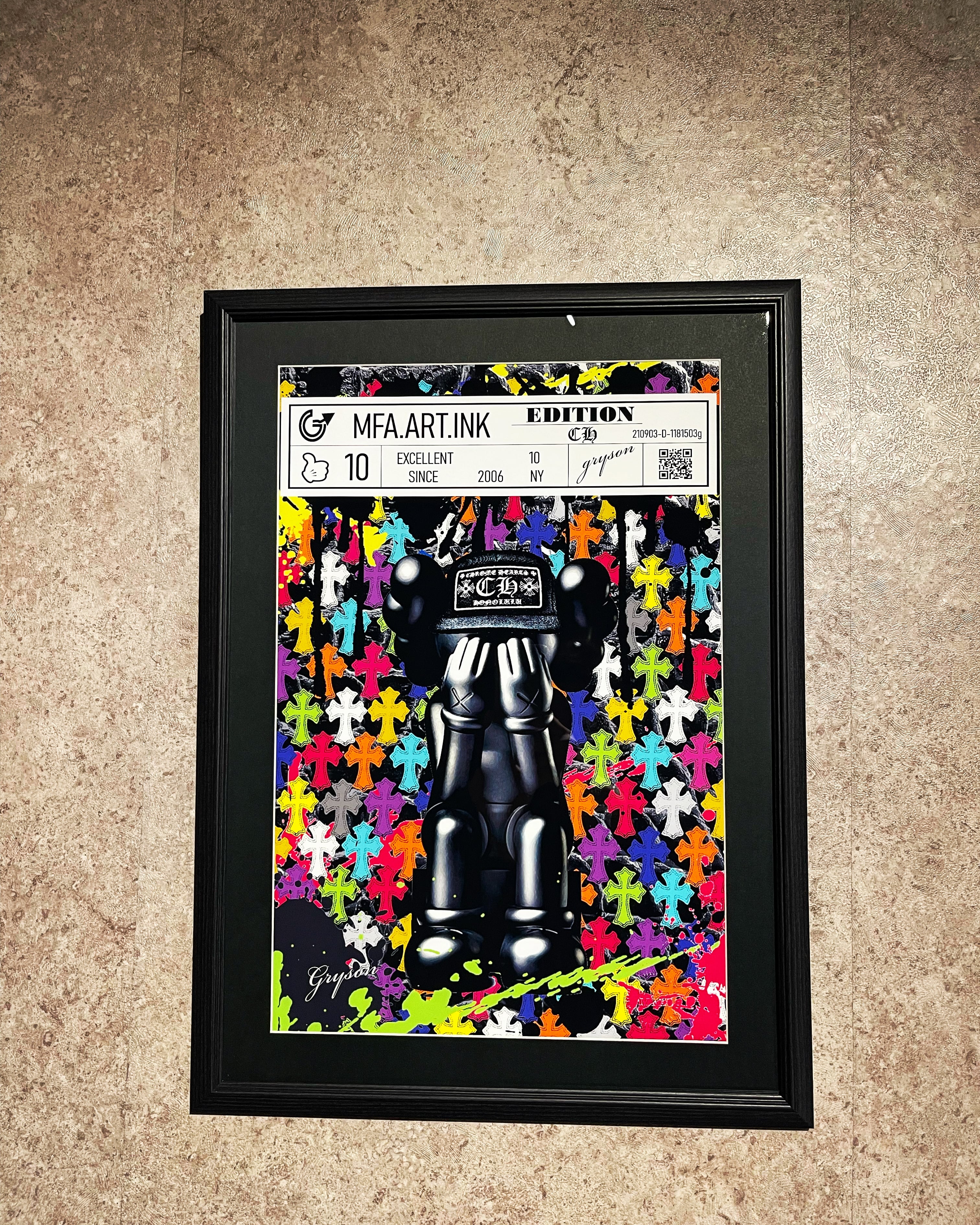 Grysonアート2.5Lカウズクロムハーツ パロディオマージュアート | MFA