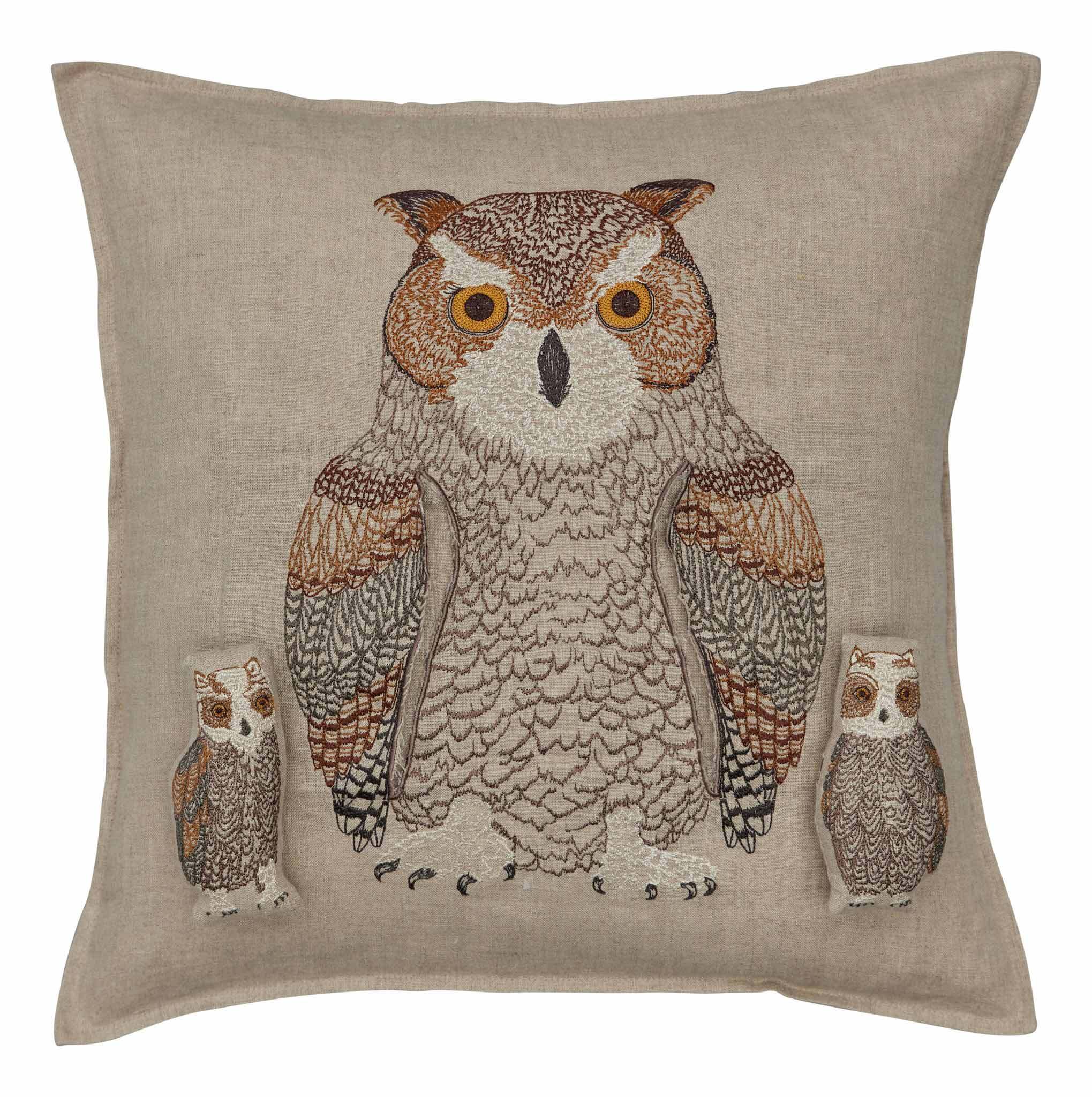 CORAL&TUSK「Owl Mama Pocket Pillow」フクロウ親子 ポケット