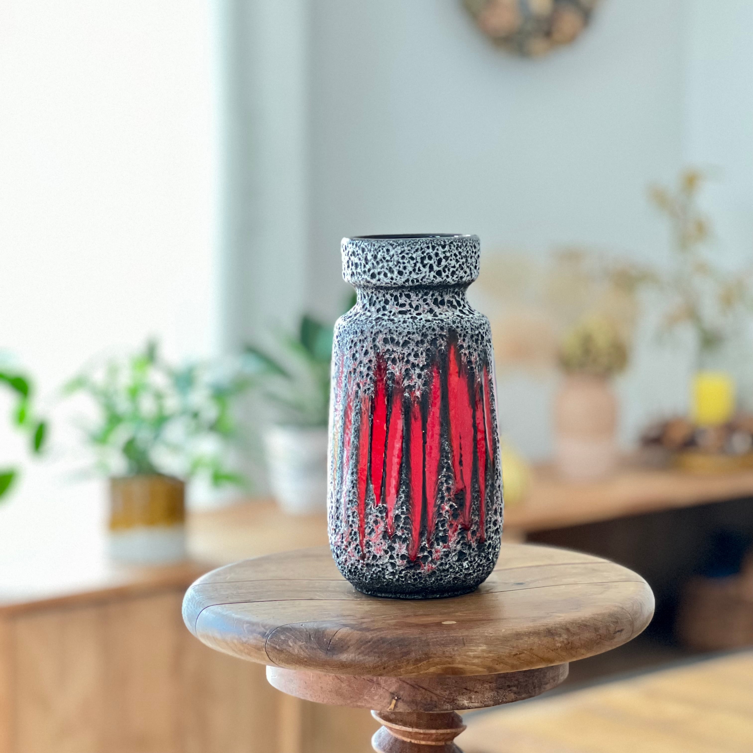 Fat Lava 花瓶 | Scheurich ”Lora” 242 22 | PolePoleDecor｜Vintage