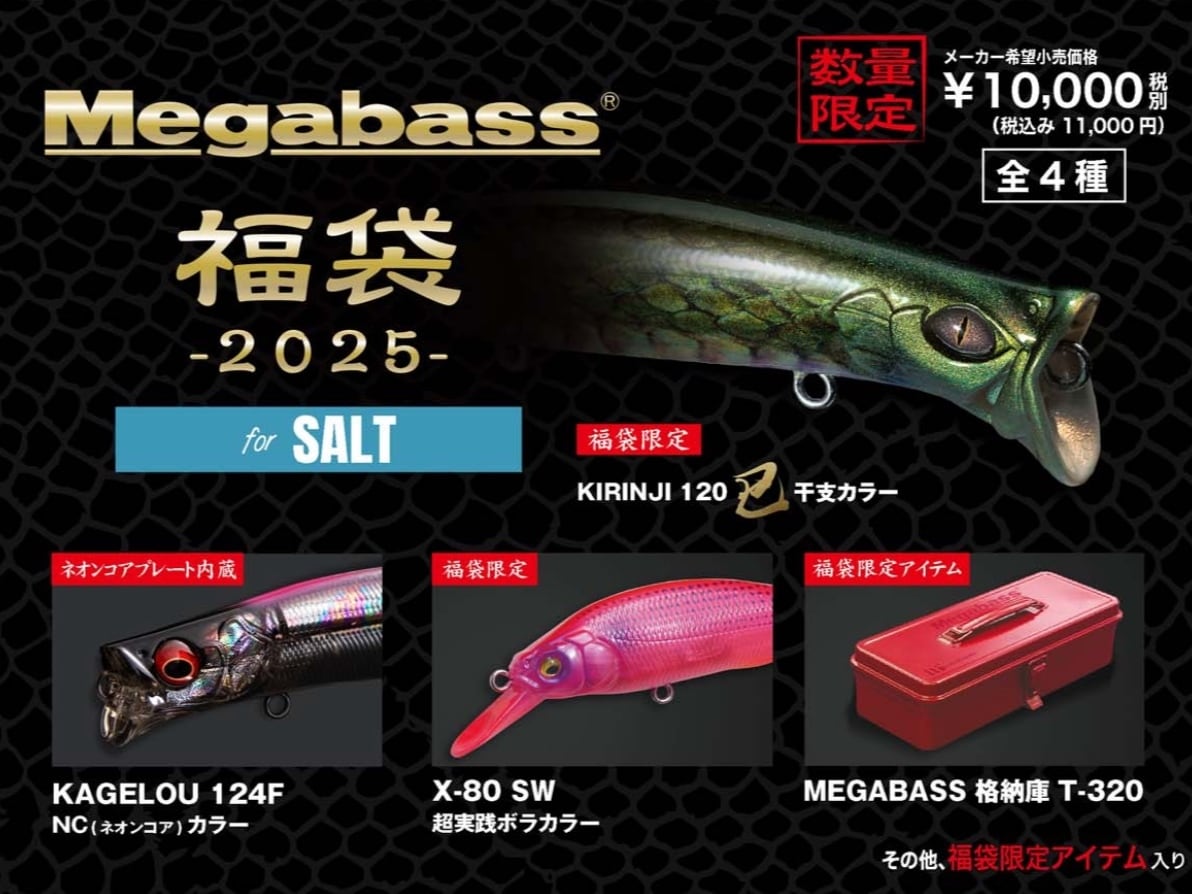 Megabass メガバス 福袋 2025【for SALT】or【for BASS】 | Fishing