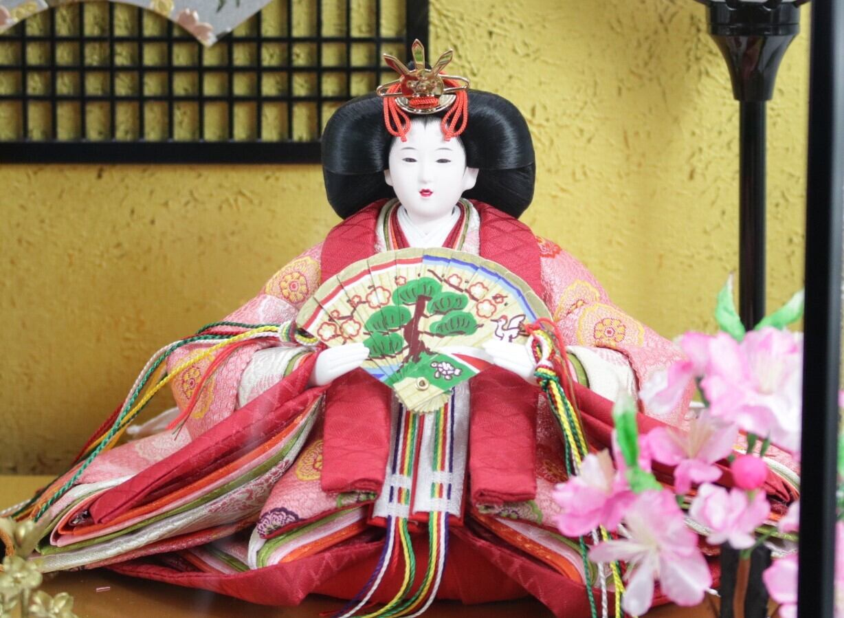 2576 久月雛人形ガラスケース入り親王飾り | nomuraningyo