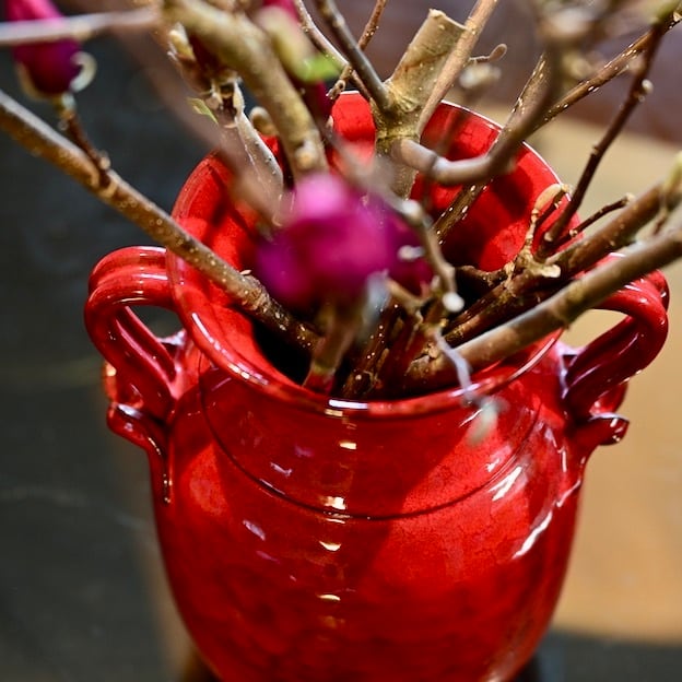 50707】イタリアンレッドの花瓶 / Italian Red Vase | 古道具・器