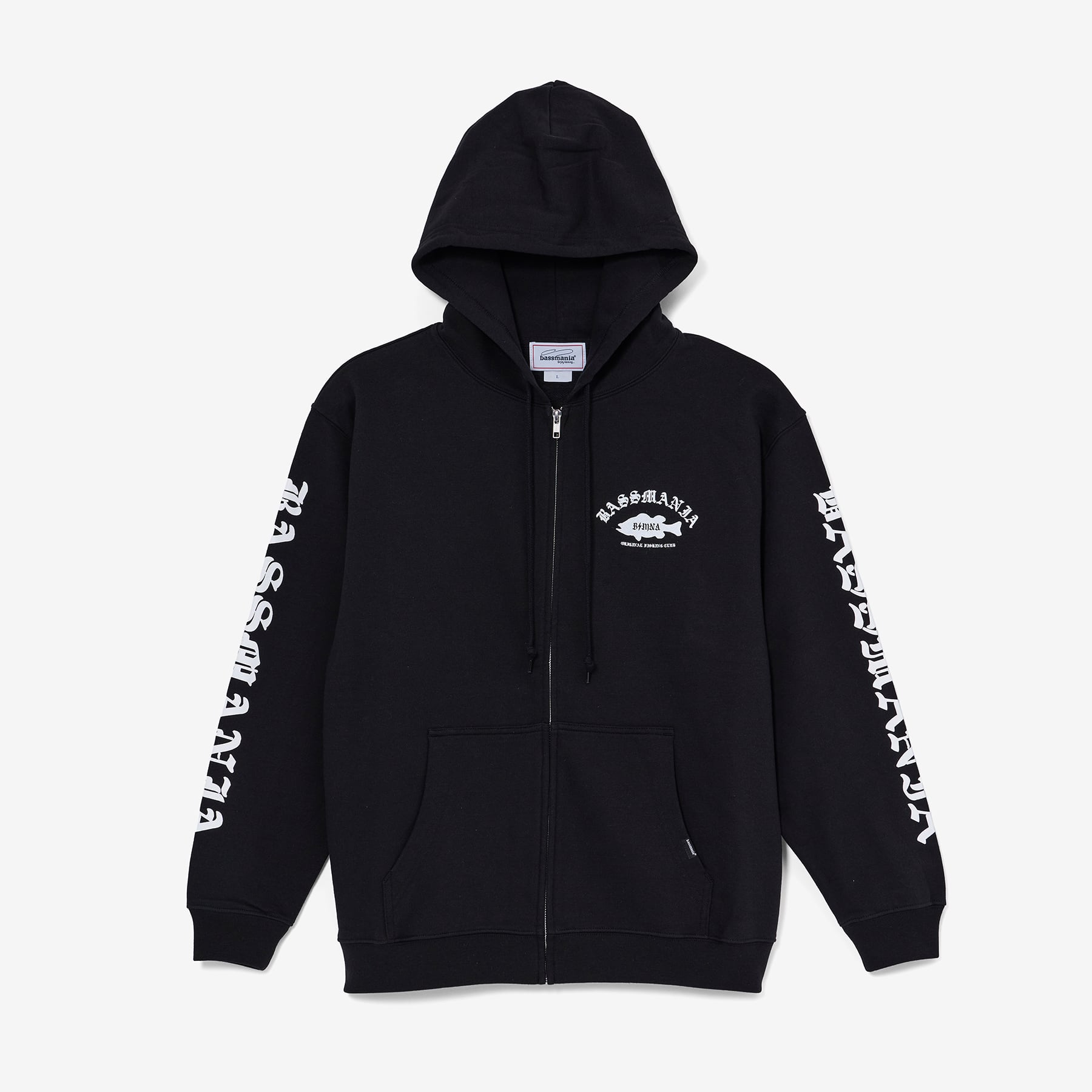 バスマニア BASSMANIA パーカー フーディ L ハーフジップ【a-60