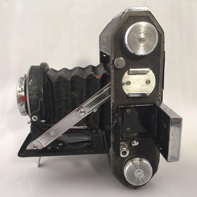 レトロ蛇腹カメラ セミミノルタⅡ改良型 1940年頃 | 路地裏の骨董