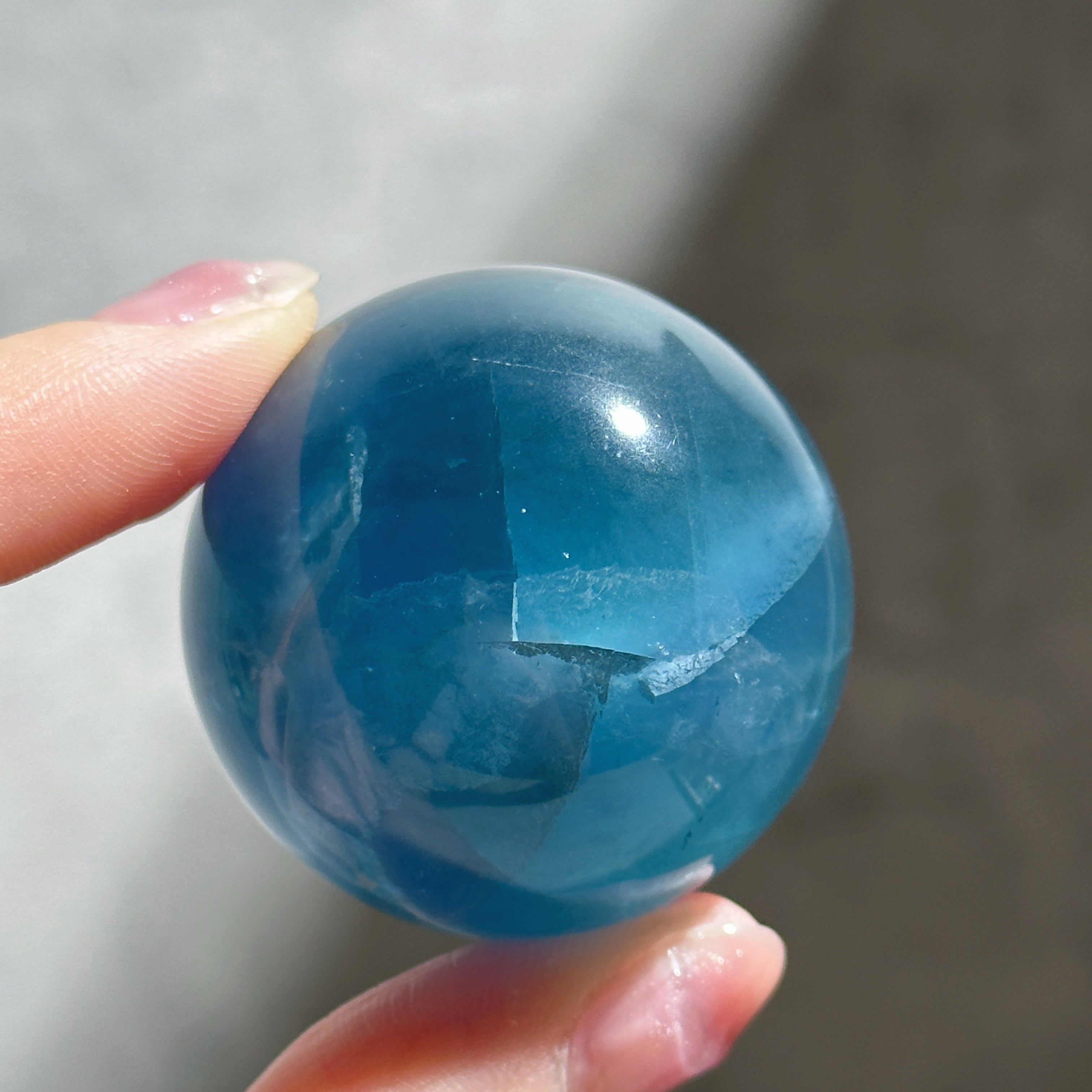 ブルーフローライト スフィア（丸玉）01◇ Blue Fluorite ◇天然石