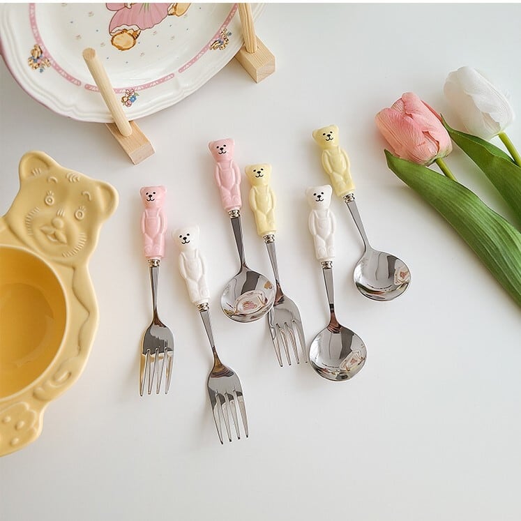 くまちゃん カラトリー スプーン・フォークセット | warmth