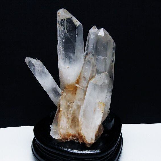 水晶 クラスター 水晶 原石 マダガスカル産 台座付属 一点物 182-6779
