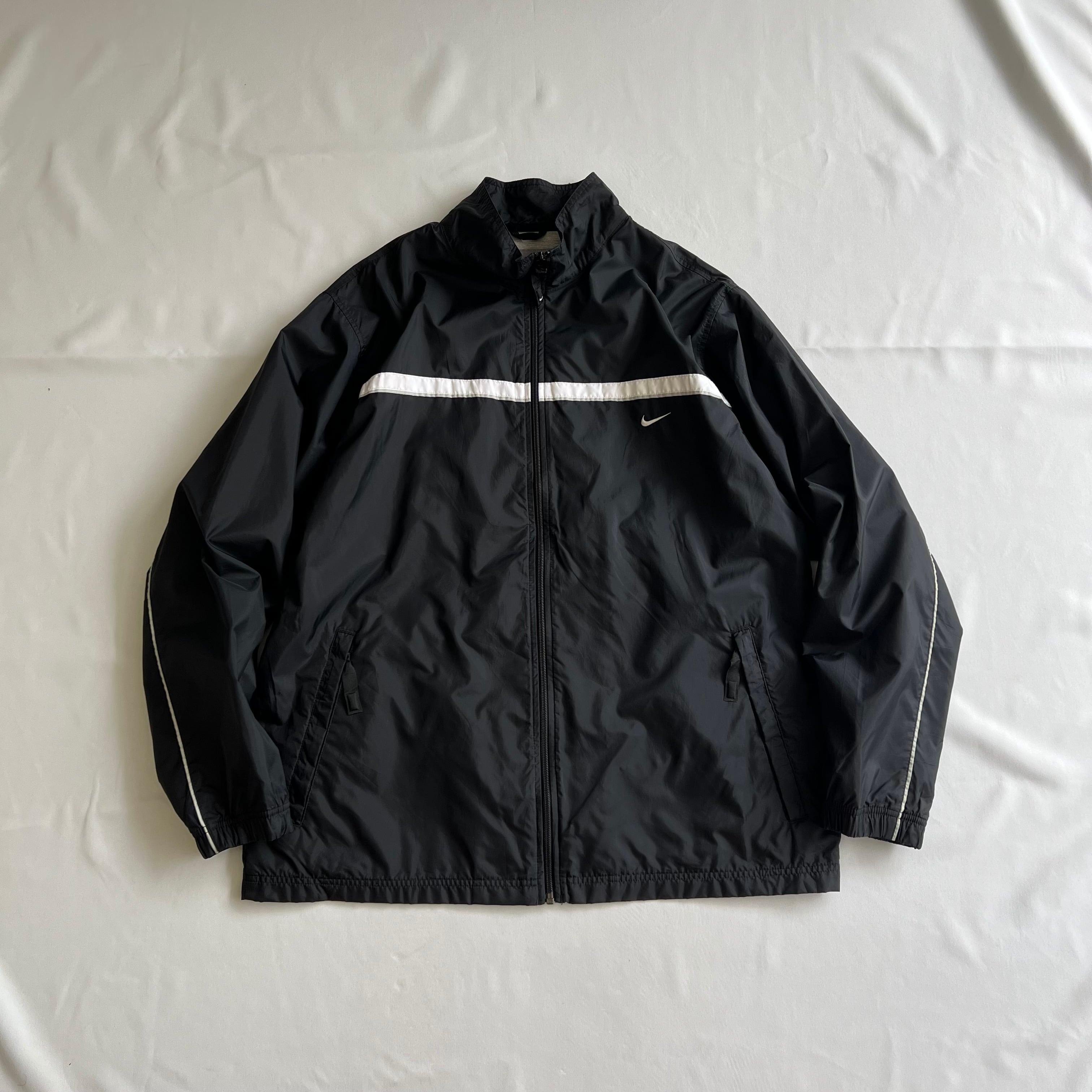 00's NIKE ナイロンジャケット メンズL ブラック ナイキ スポーツ 古着