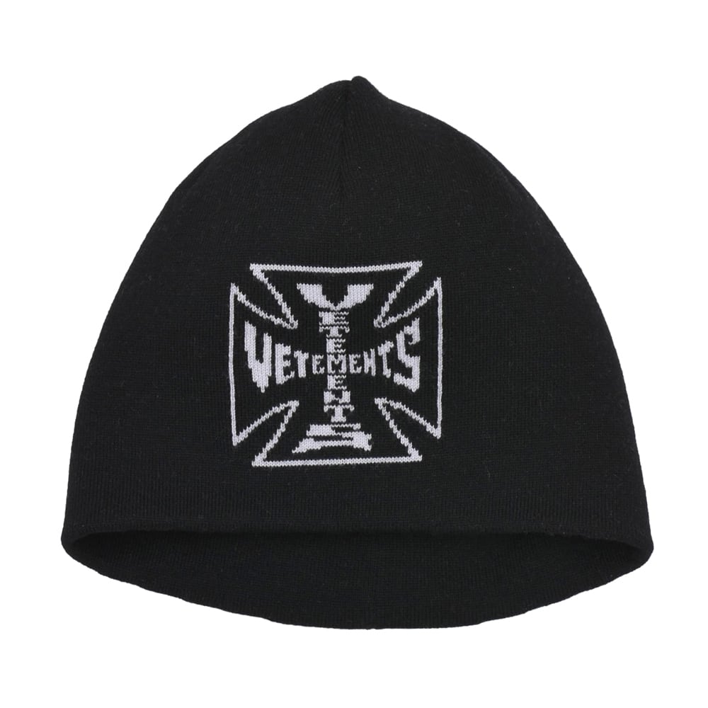 VETEMENTS】BIKER CROSS LOGO BEANIE | AYIN