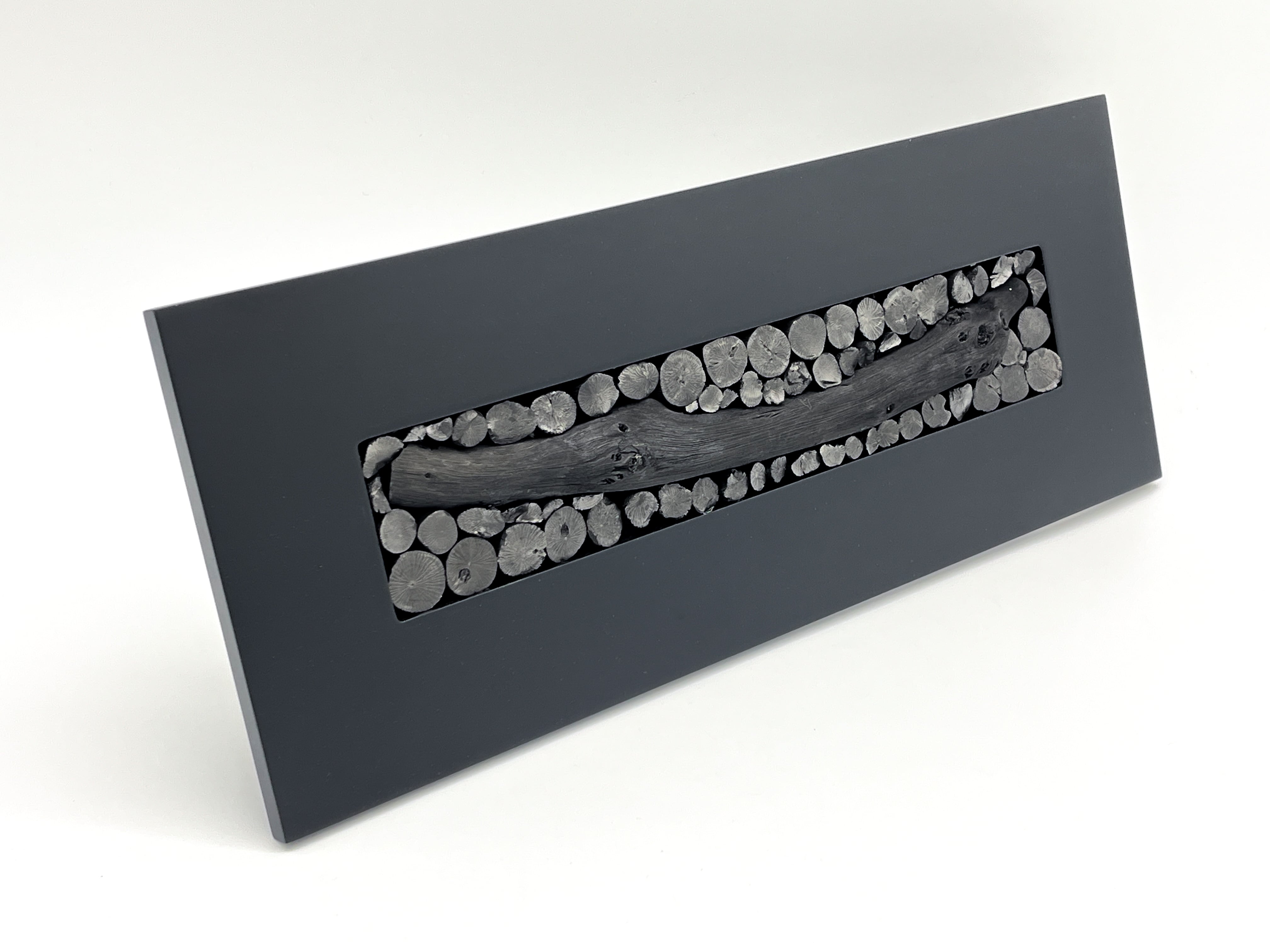 紀州備長炭 インテリア フレーム 『炭悠流』 額 40cm×15.5cm 長方形