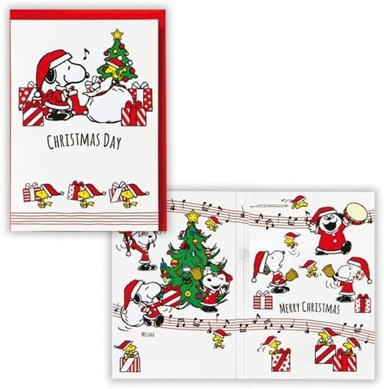 ホールマーク スヌーピー クリスマスカード オルゴールカード