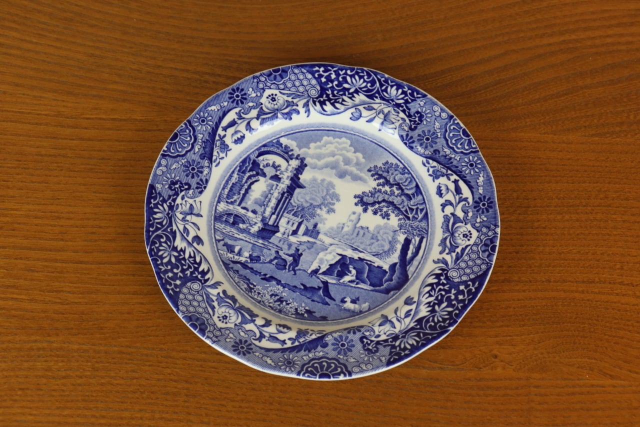 スポード ブルーイタリアン プレート19cm 中皿 イギリス SPODE