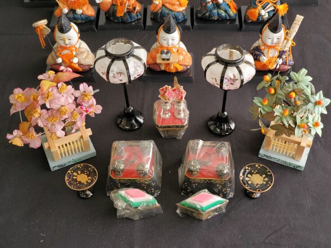 雛人形 木目込みひな人形 15体 平安一甫作 昭和中期 | アンティーク