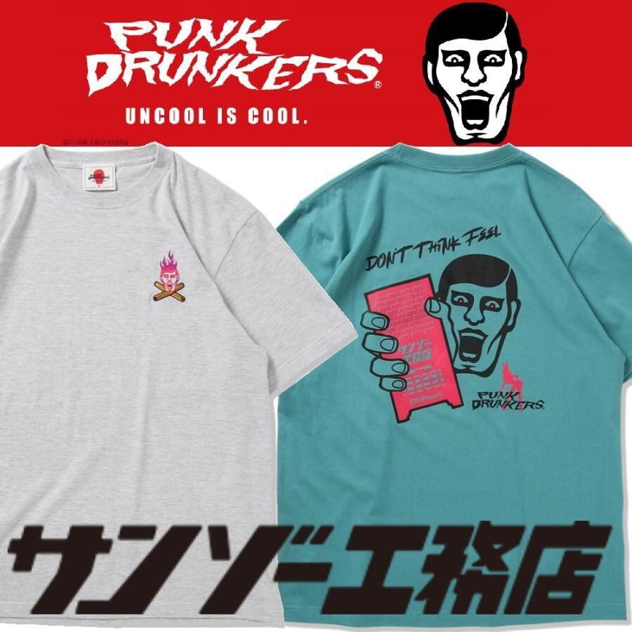 PUNKDRUNKERS x サンゾー工務店 】焚き火刺繍TEE パンクドランカーズ