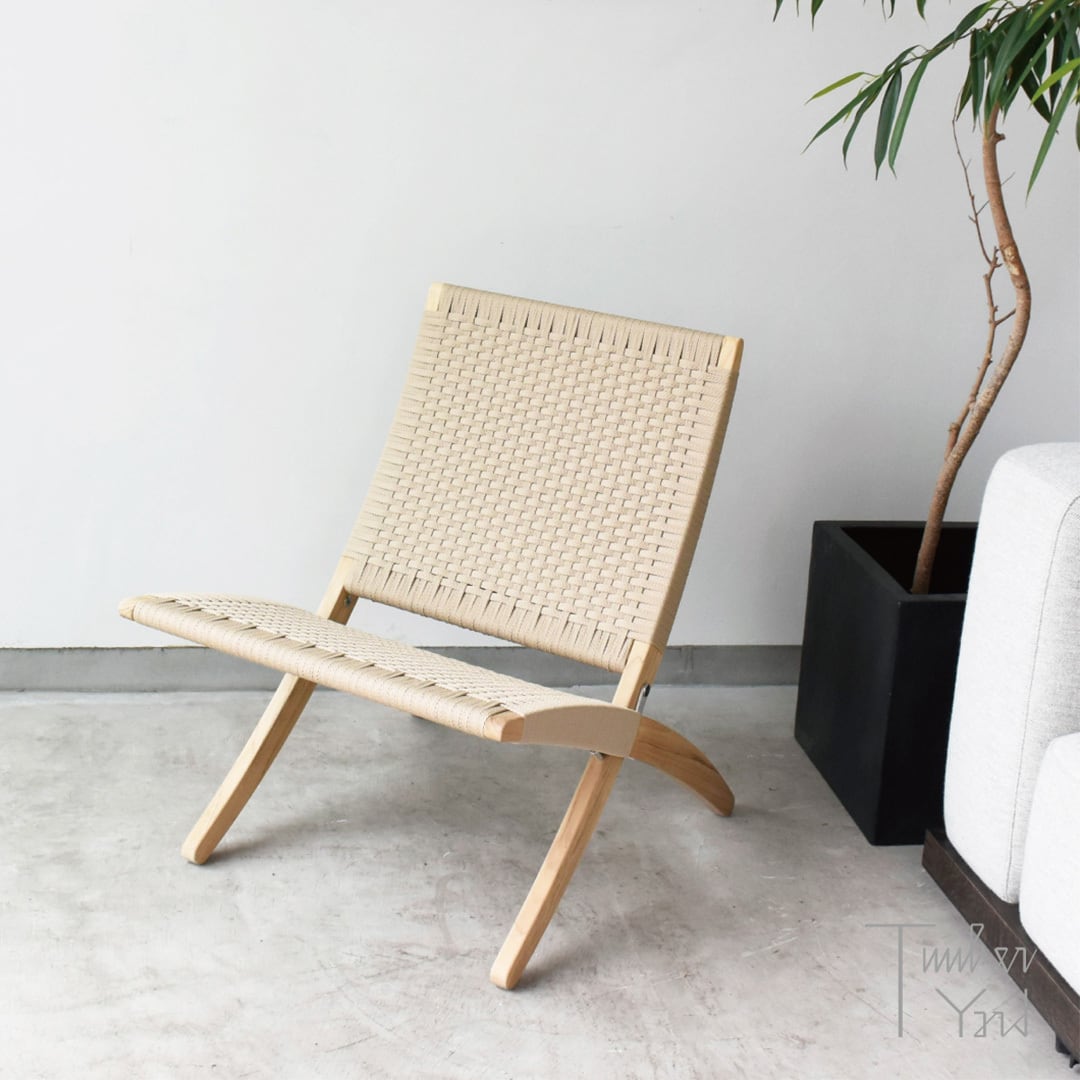 MG501（キューバチェア） / チーク材 無塗装 / フラットロープ セサミ