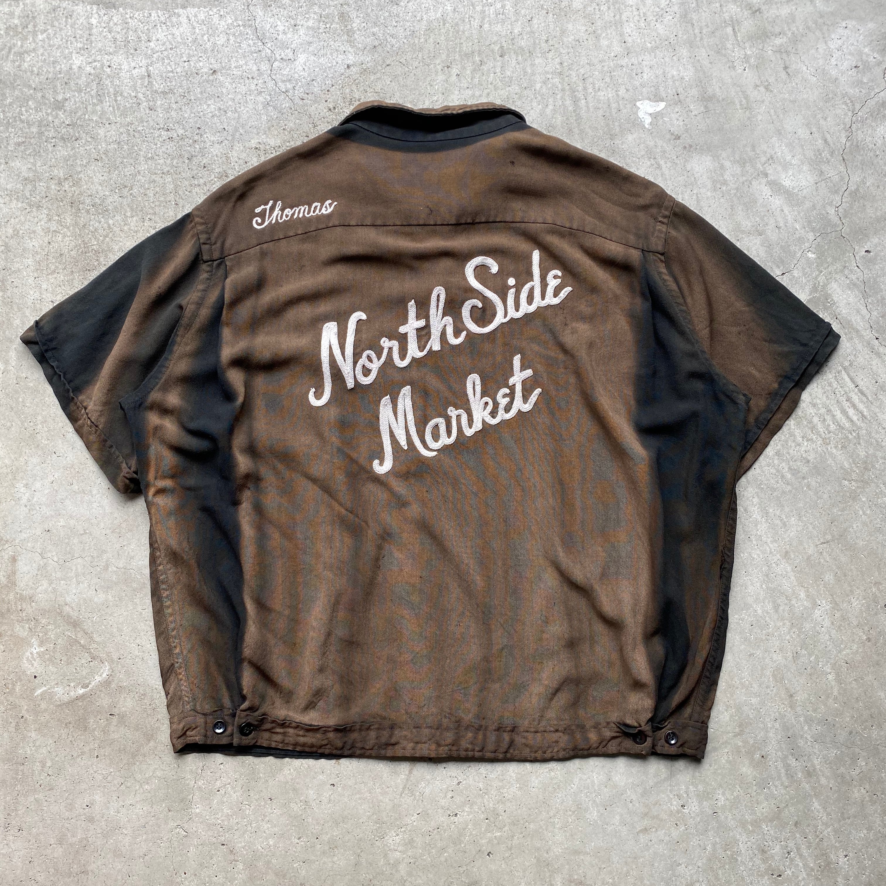 50〜60年代 黒タグ HILTON ヒルトン ボーリングシャツ ボウリング