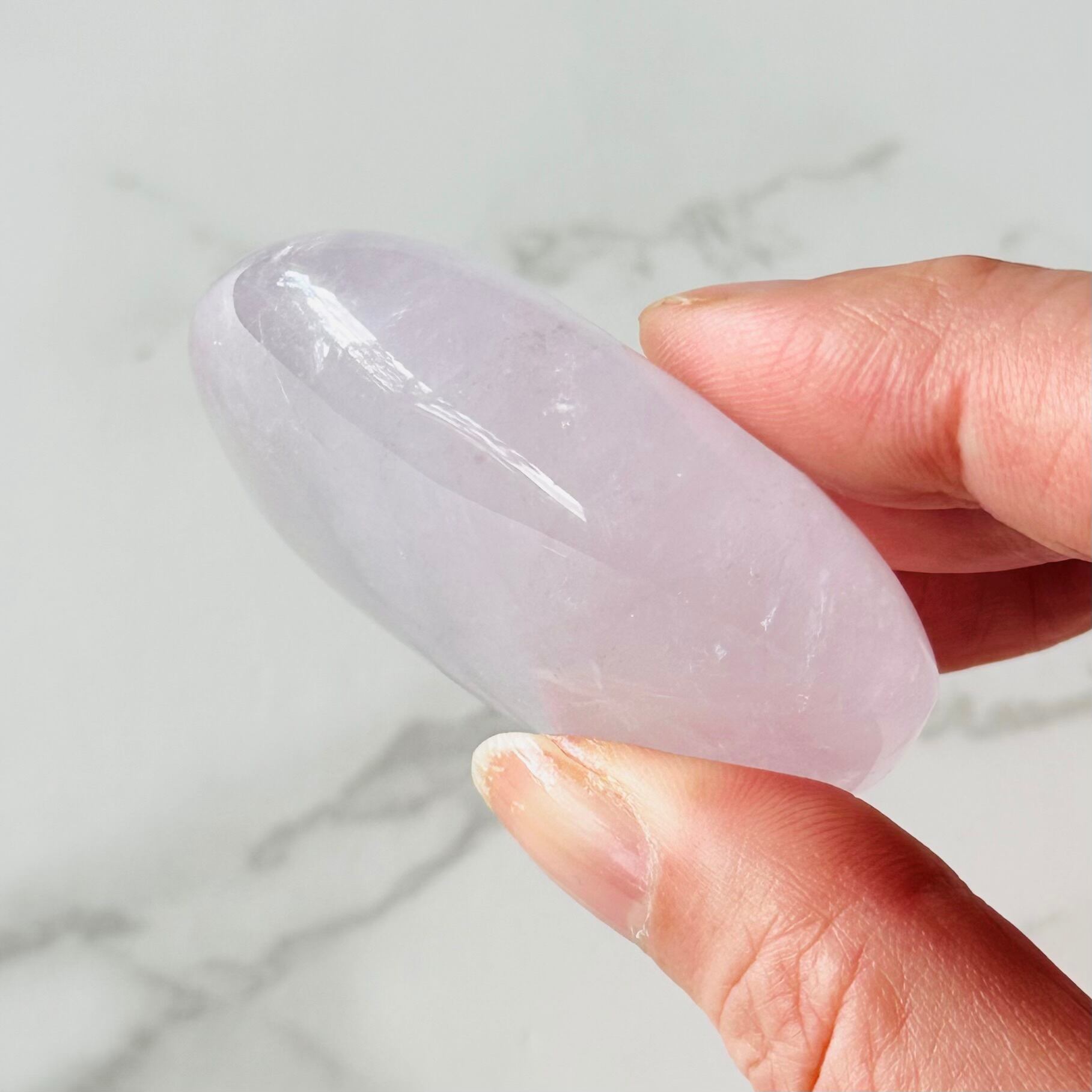 ペリウィンクルローズクォーツ パームストーン | Mt.Sophia 天然石屋