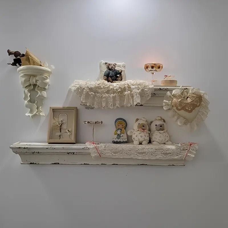 ウォールシェルフ 飾り棚 壁掛けラック フレンチレトロ ヴィンテージ