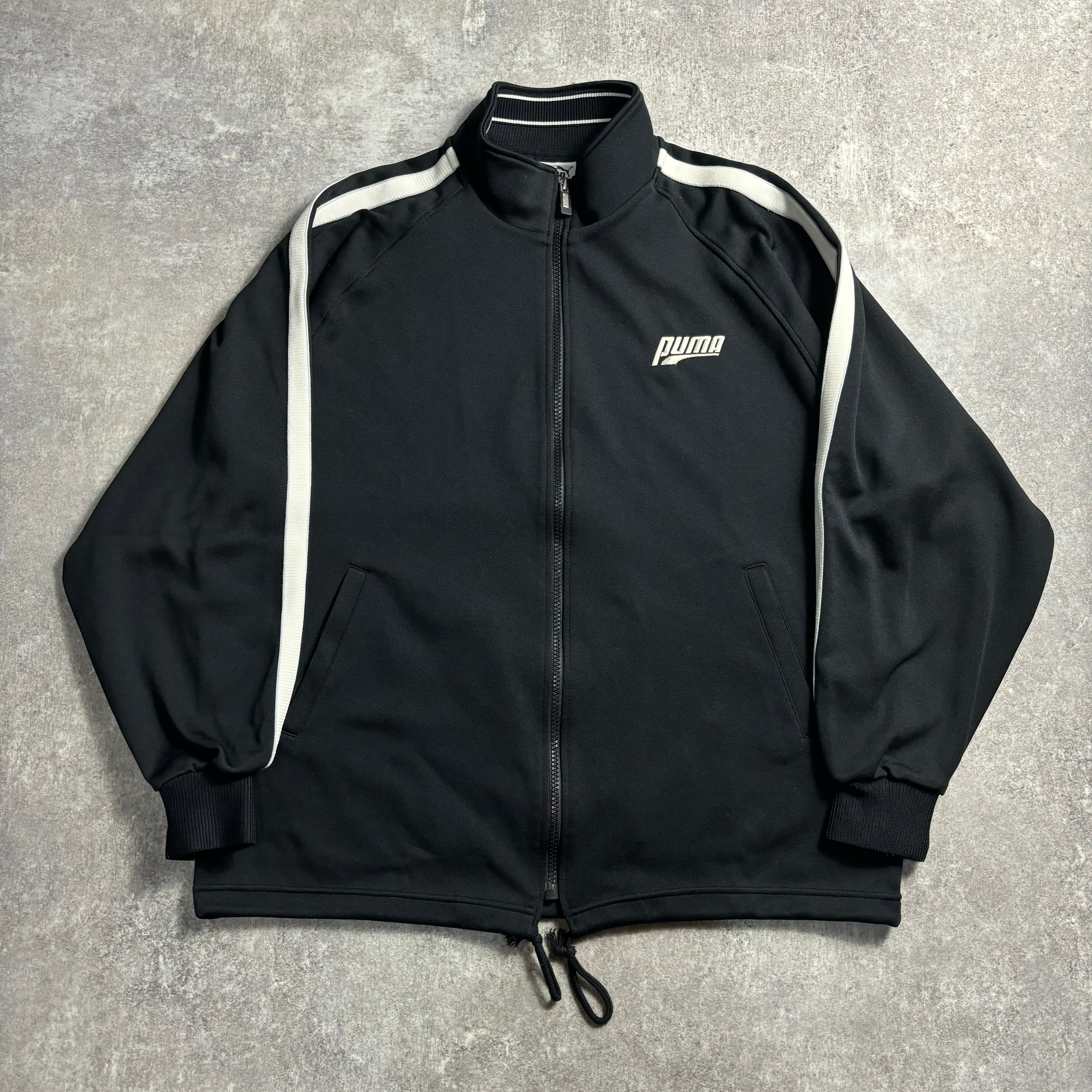 90s PUMA トラックジャケット ジャージ上 ブラック 旧ロゴ刺繍 | LOST