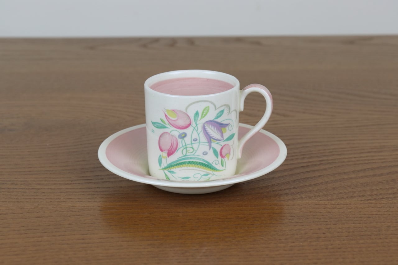 スージークーパー ドレスデンスプレイ デミタス カップ デュオ ピンク