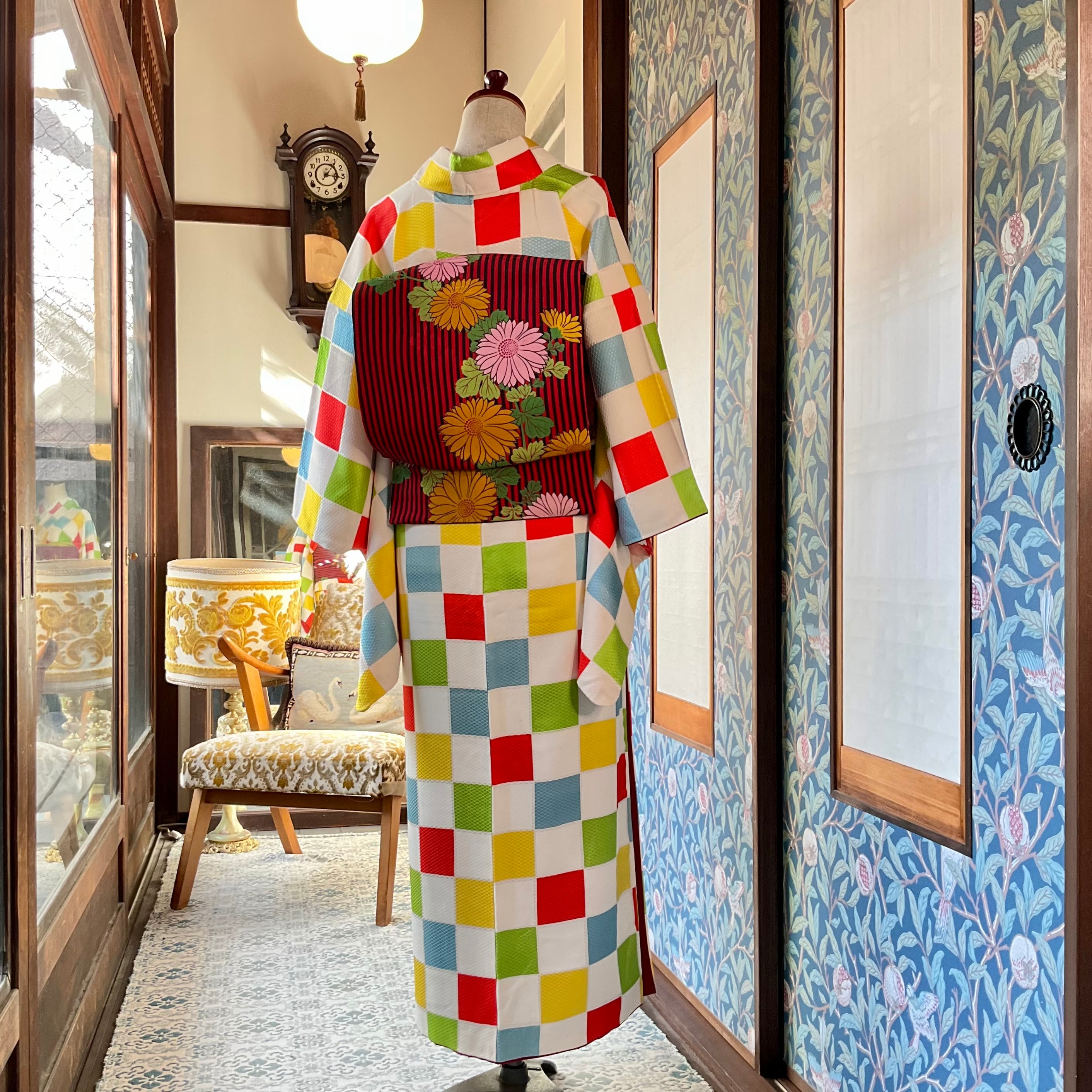 colorful check ＊ブロックチェック 市松模様 四角 カラフル