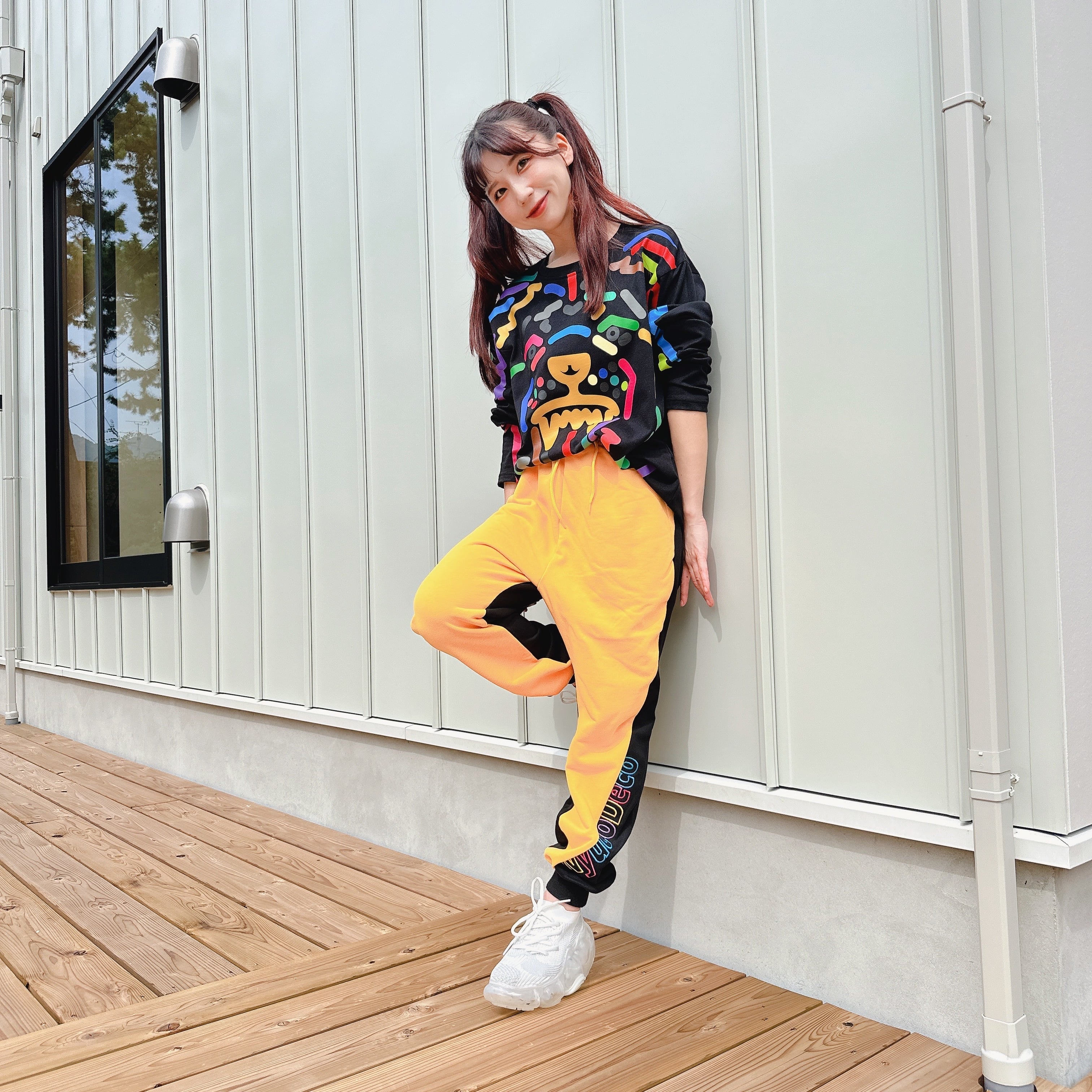 スウェット ジョガーパンツ Yellow | NyucoDeco [にゅこでこ