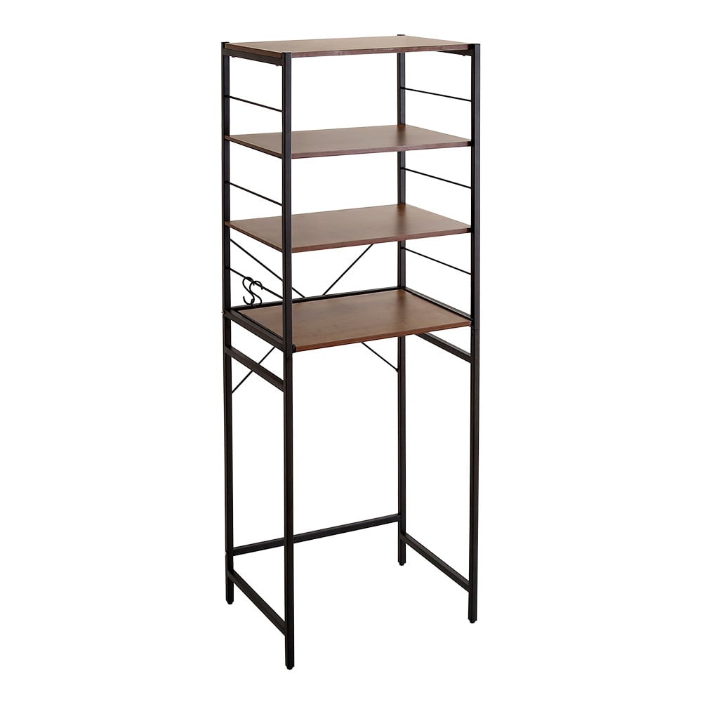 キッチンラック 幅60cm ごみ箱上ラック レンジラック ウォールナット