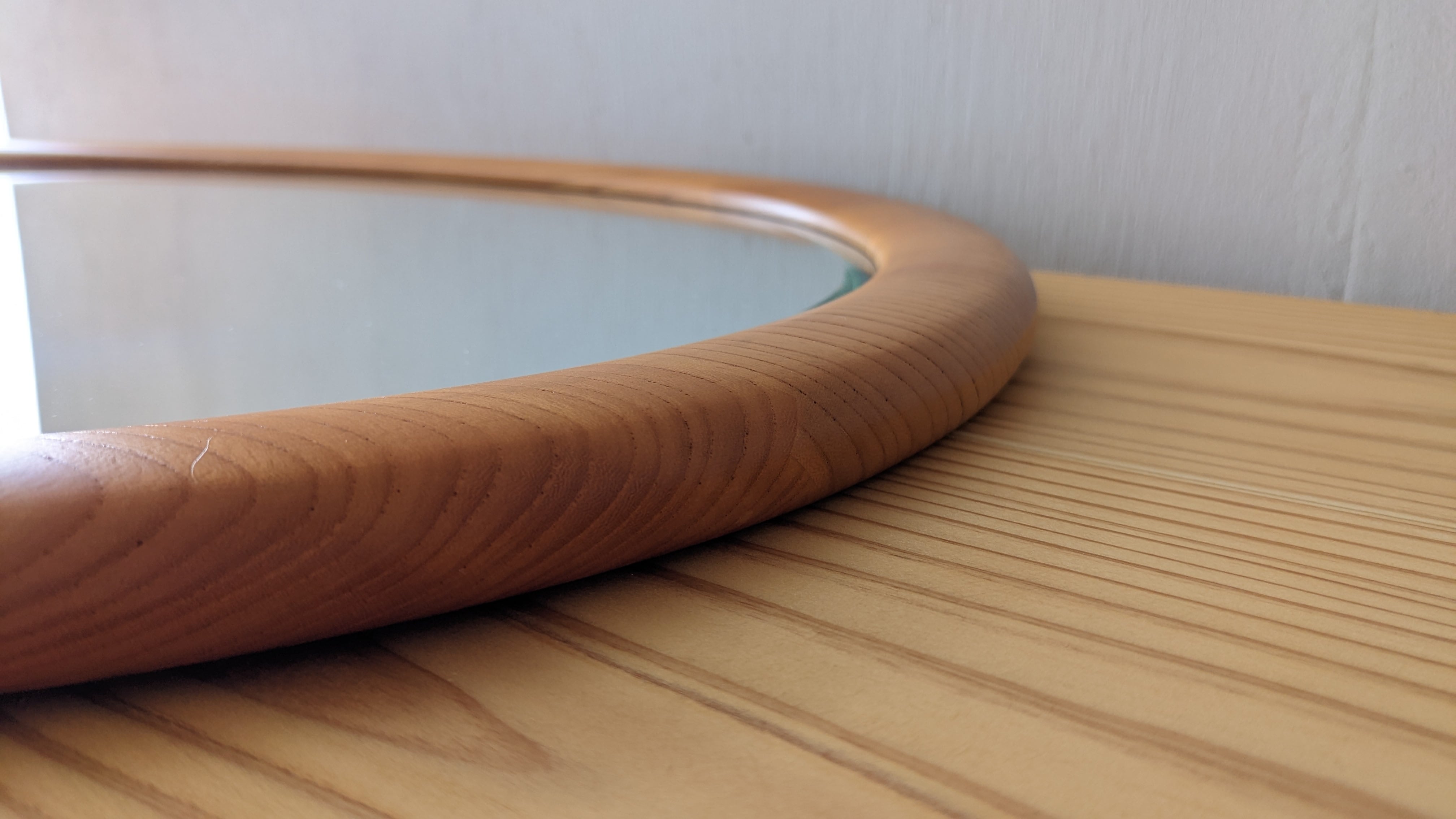 カリモク オーバルミラー 壁掛け ウォールミラー 送料込 | sonota