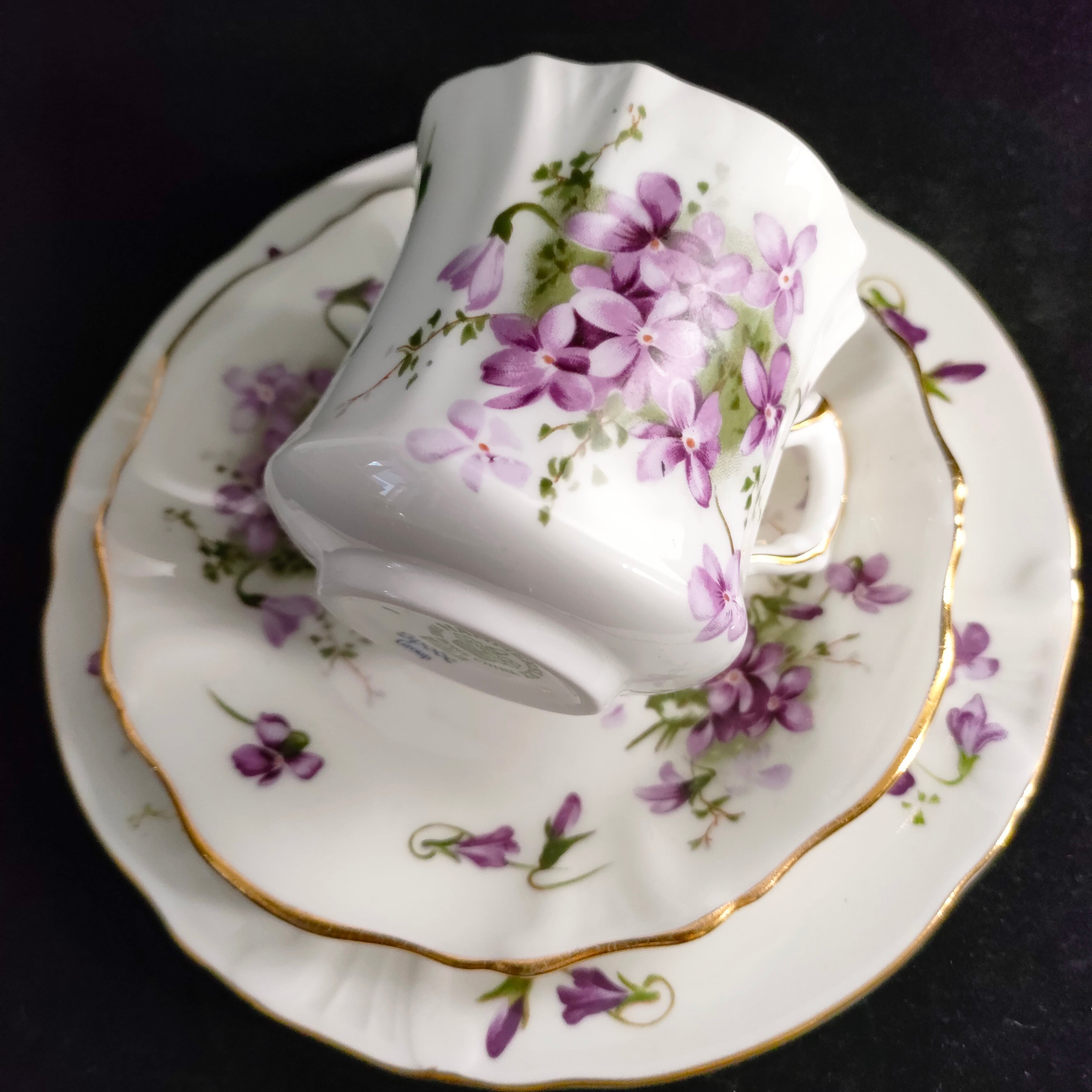 ハマースレイ/ヴィクトリアンバイオレット/カップ&ソーサー /プレート