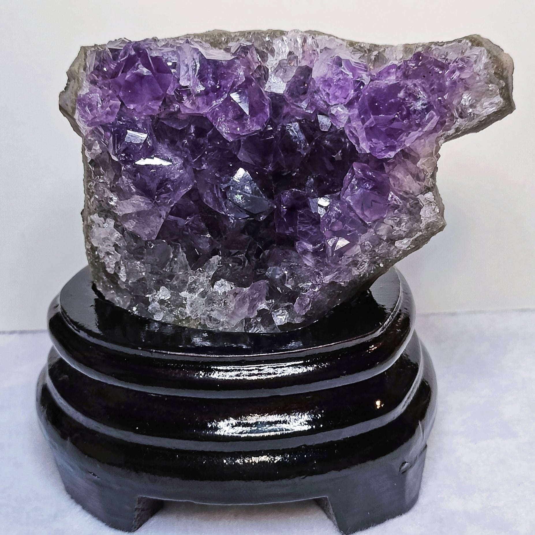 高品質 天然 ウルグアイ産 アメジストクラスター 原石 高さ10cm 横幅