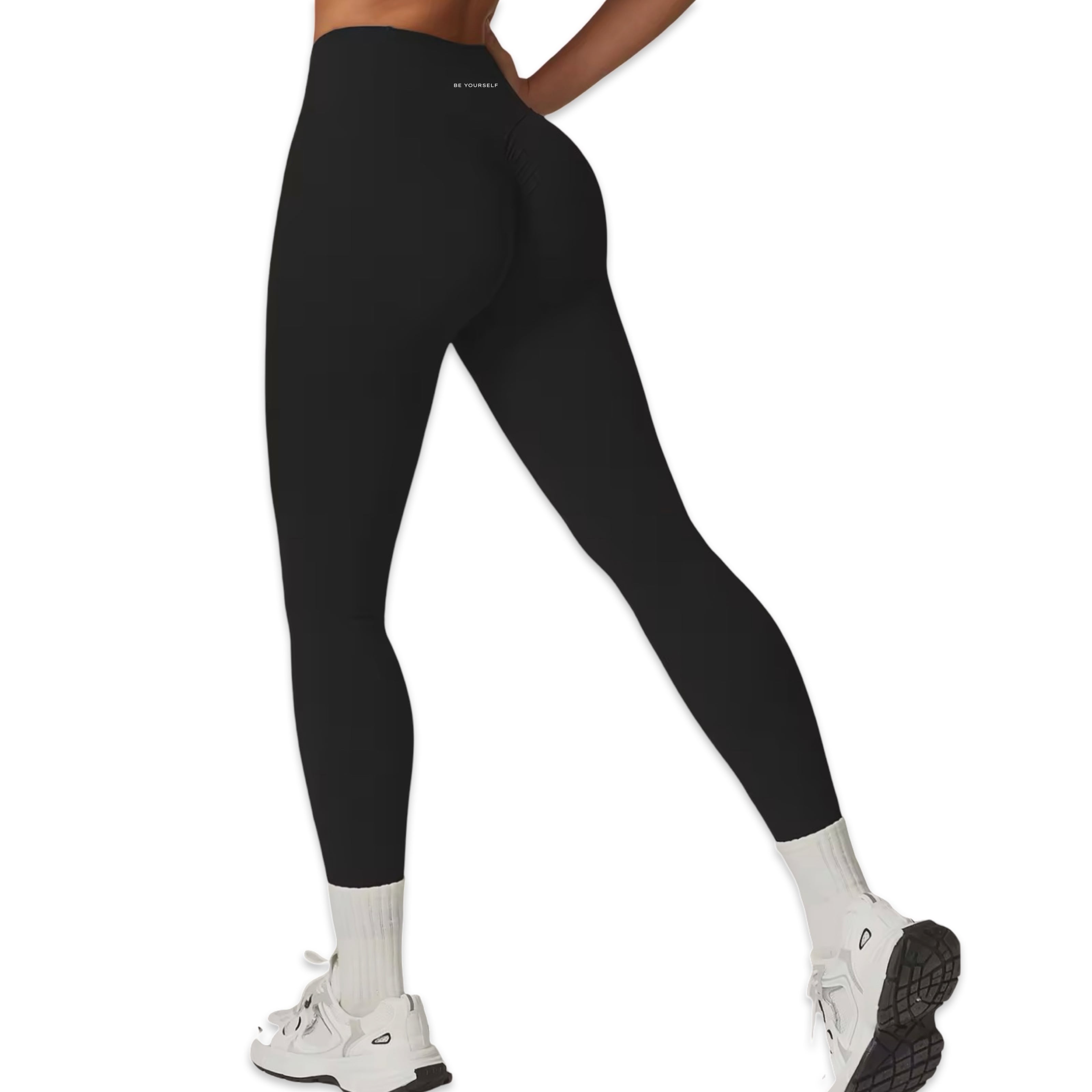 スクランチ美尻レギンス ブラック | Be yourself