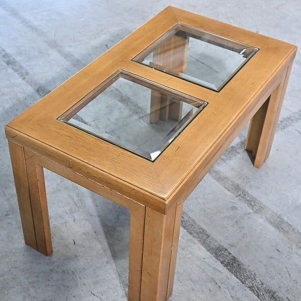 ☆カリモク domani「モーガントン」ローテーブル オーク材 ガラス