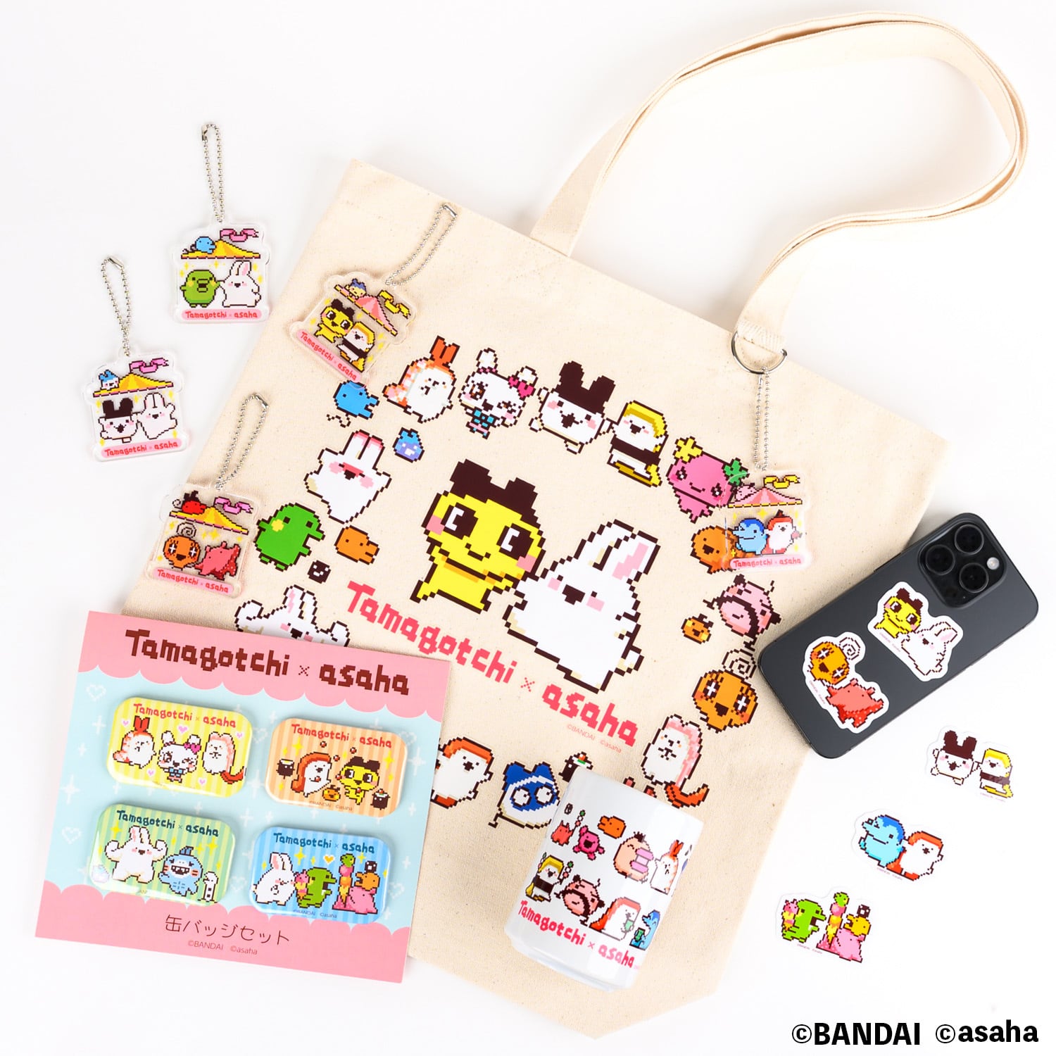 たまごっち×asaha 両面プリントアクリルキーホルダー | TOKYO PiXEL