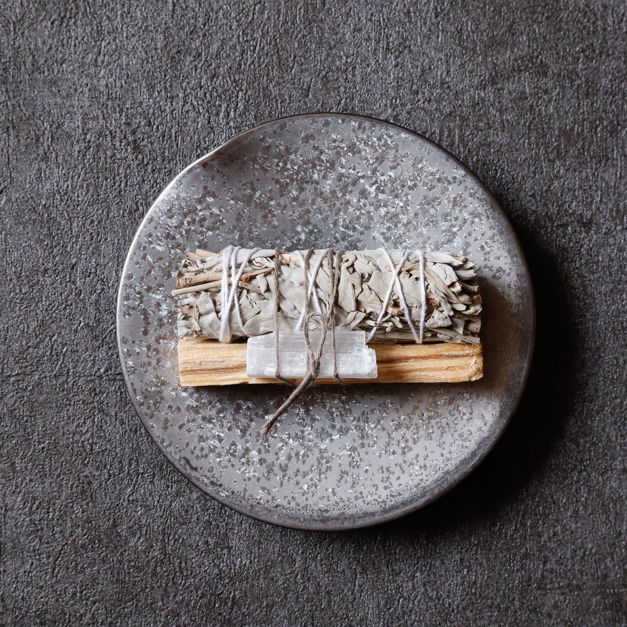 ホワイトセージ・パロサント・セレナイト セット | インテリア鉱物の